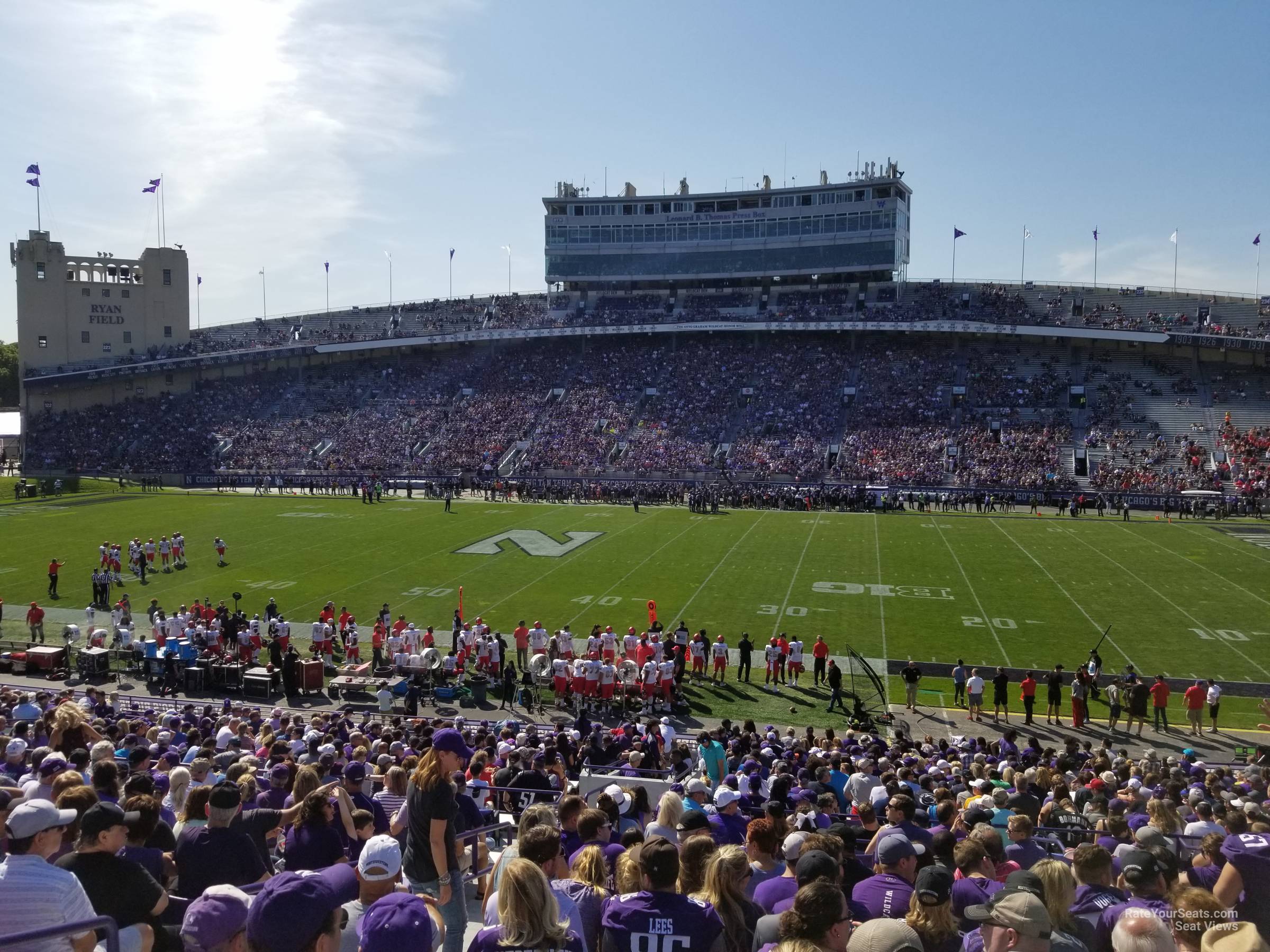 section 106, row 40 seat view  - ryan field