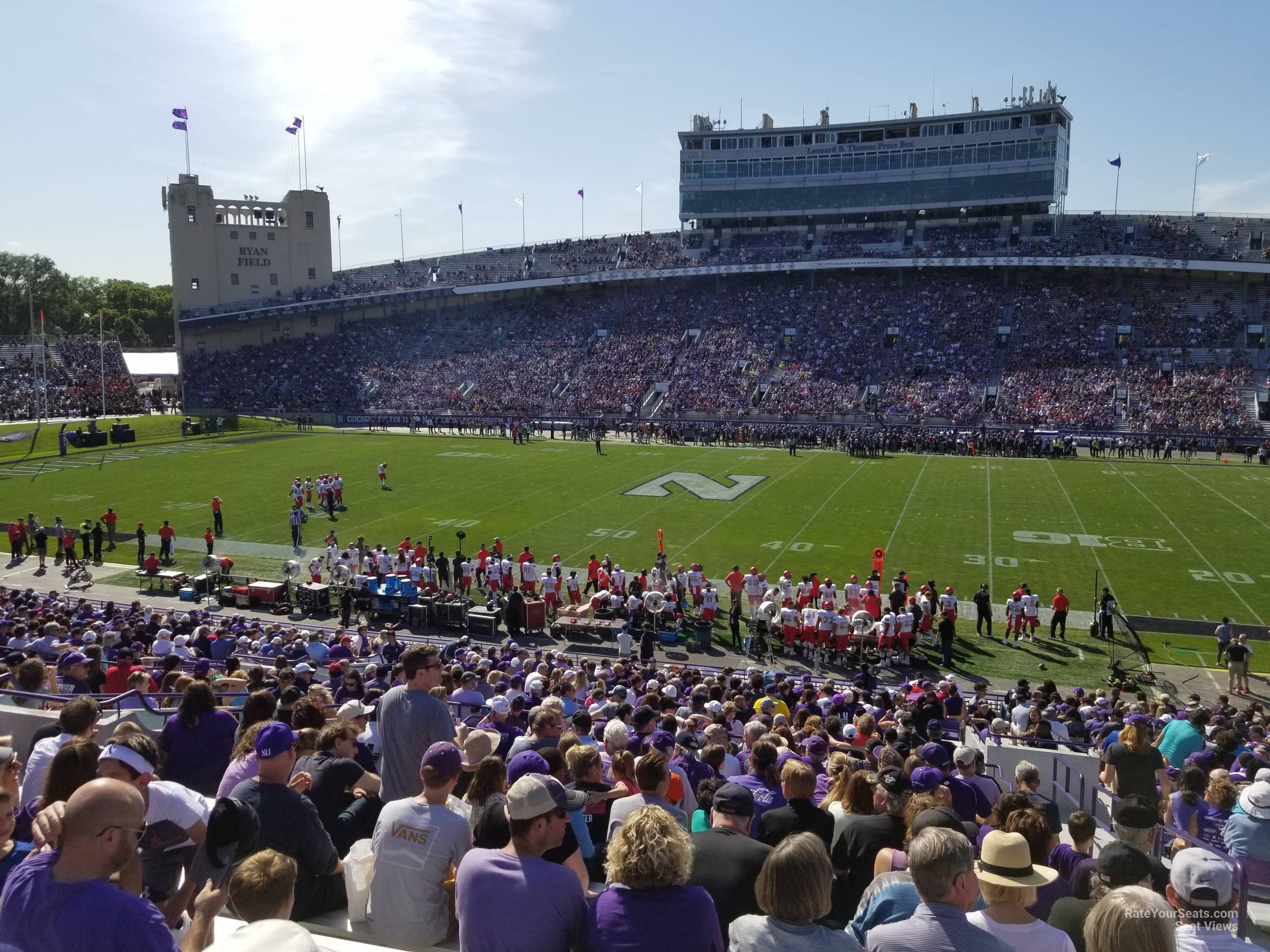 section 107, row 40 seat view  - ryan field