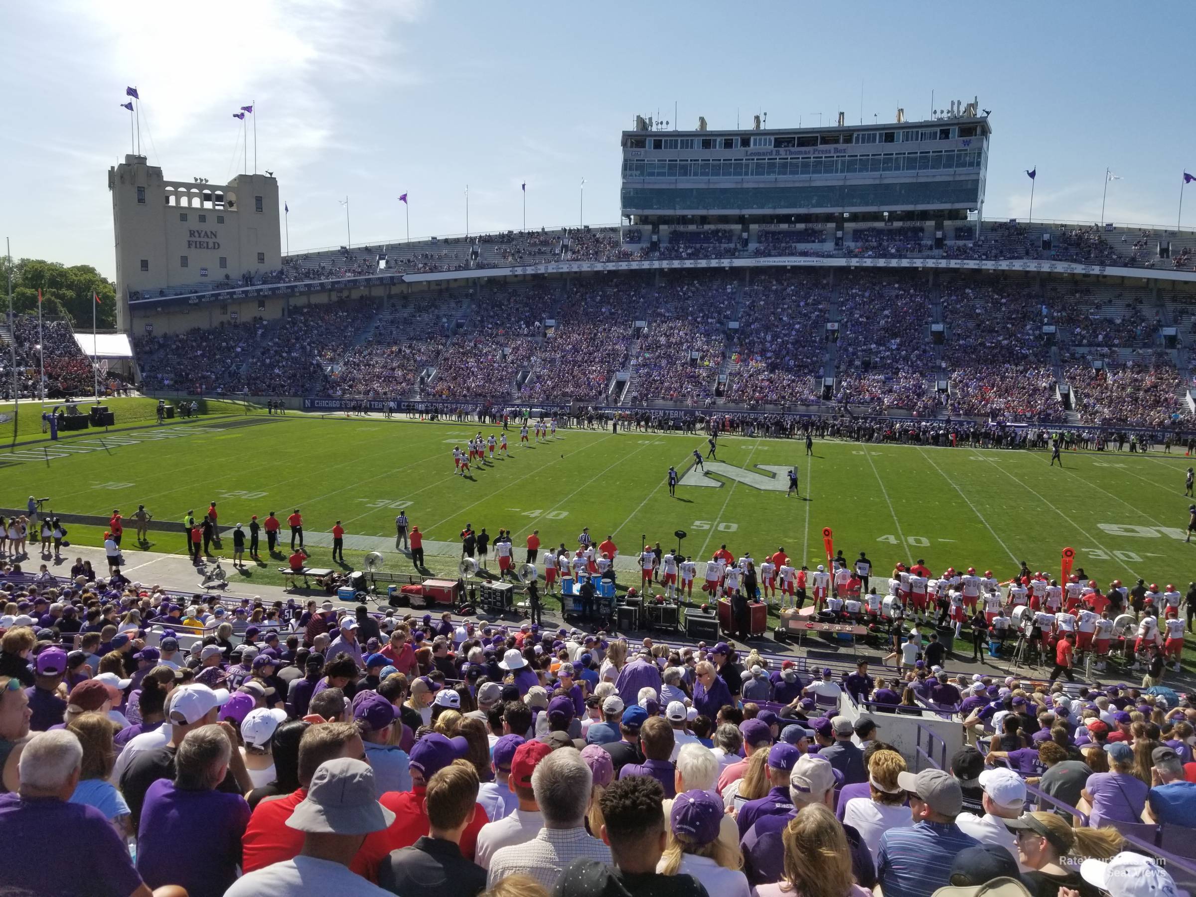 section 108, row 40 seat view  - ryan field