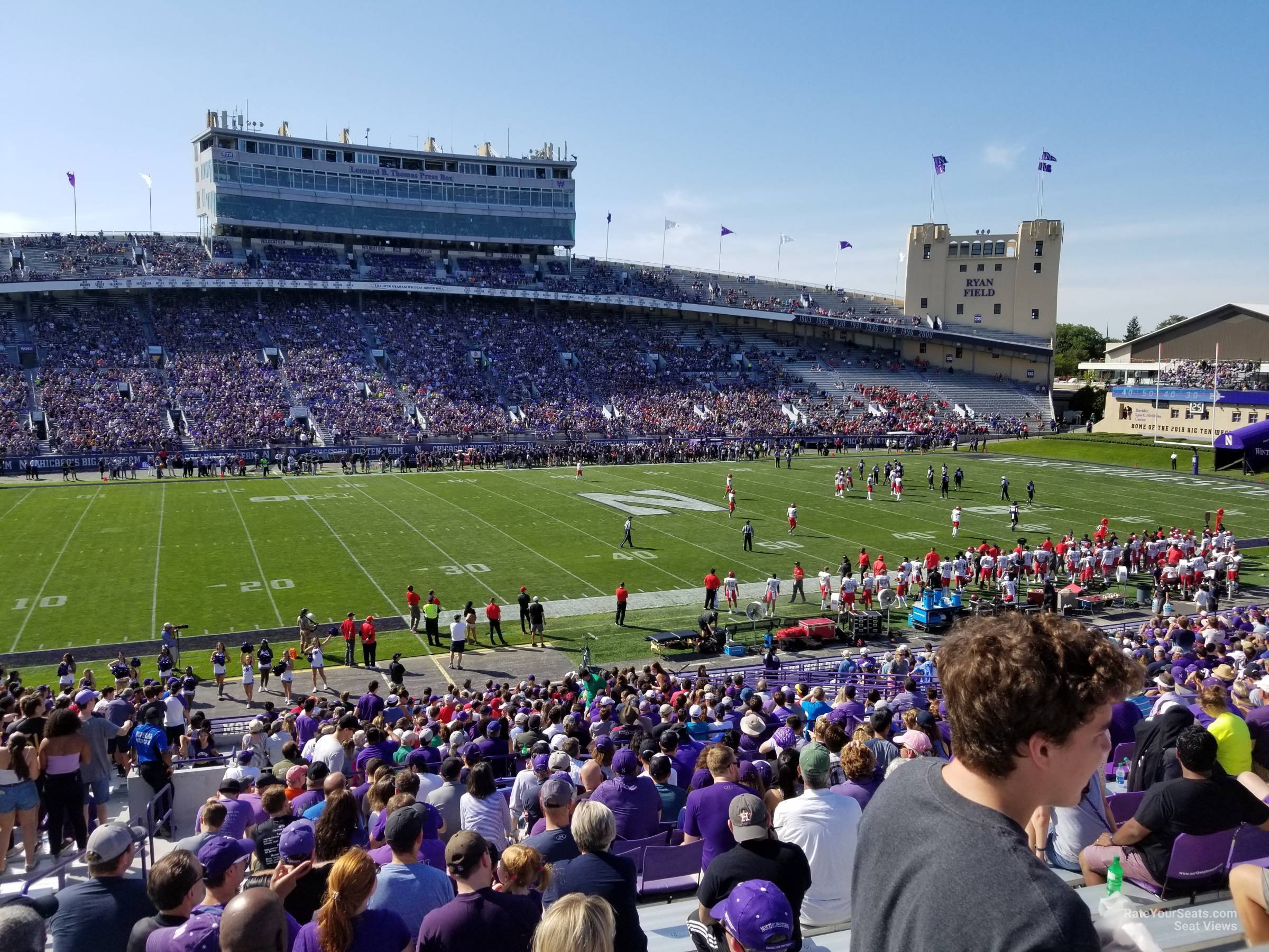 section 110, row 40 seat view  - ryan field