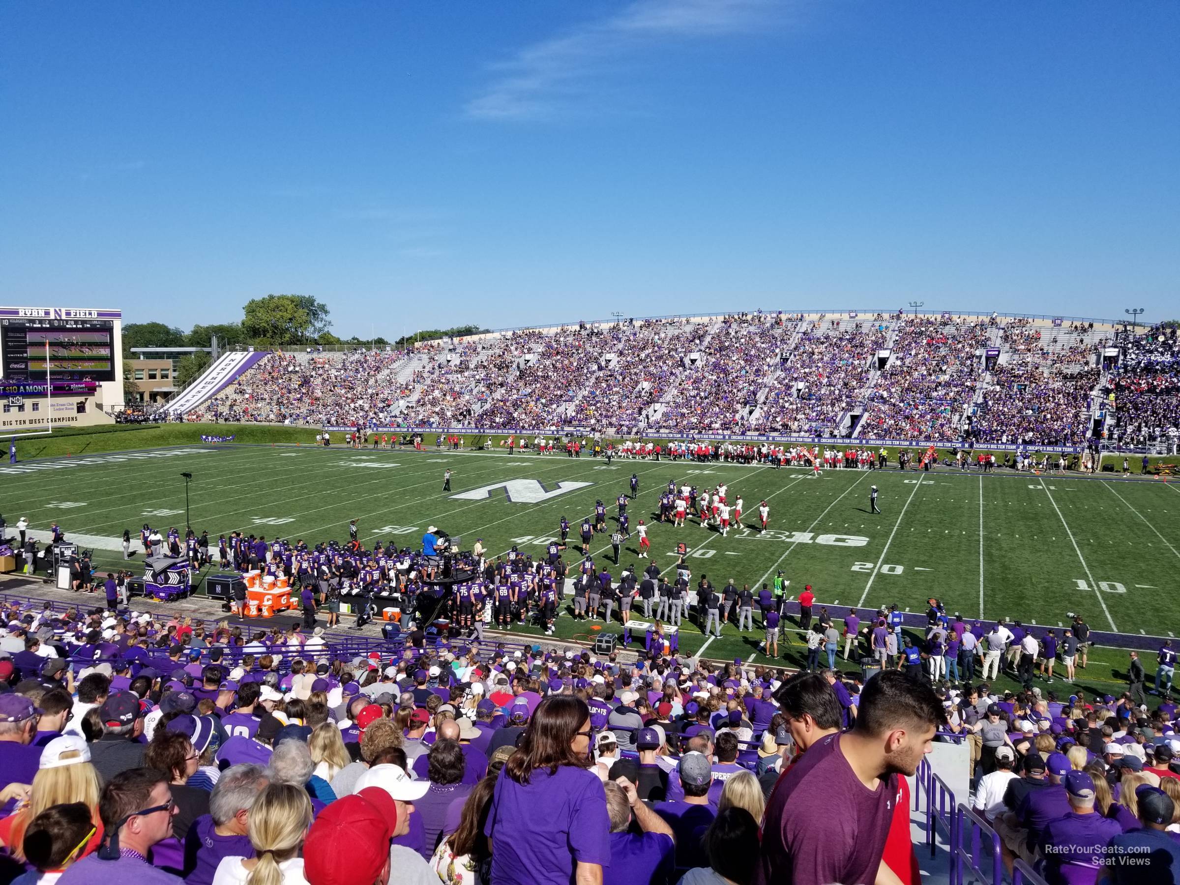 section 127, row 40 seat view  - ryan field