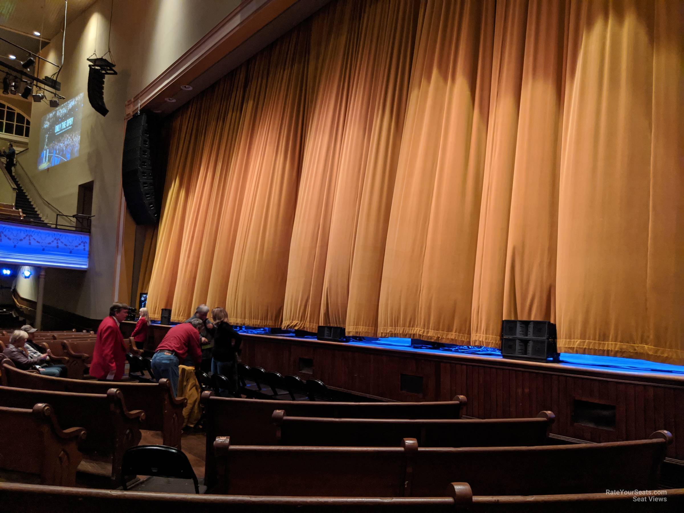 section 1, row k seat view  - ryman auditorium