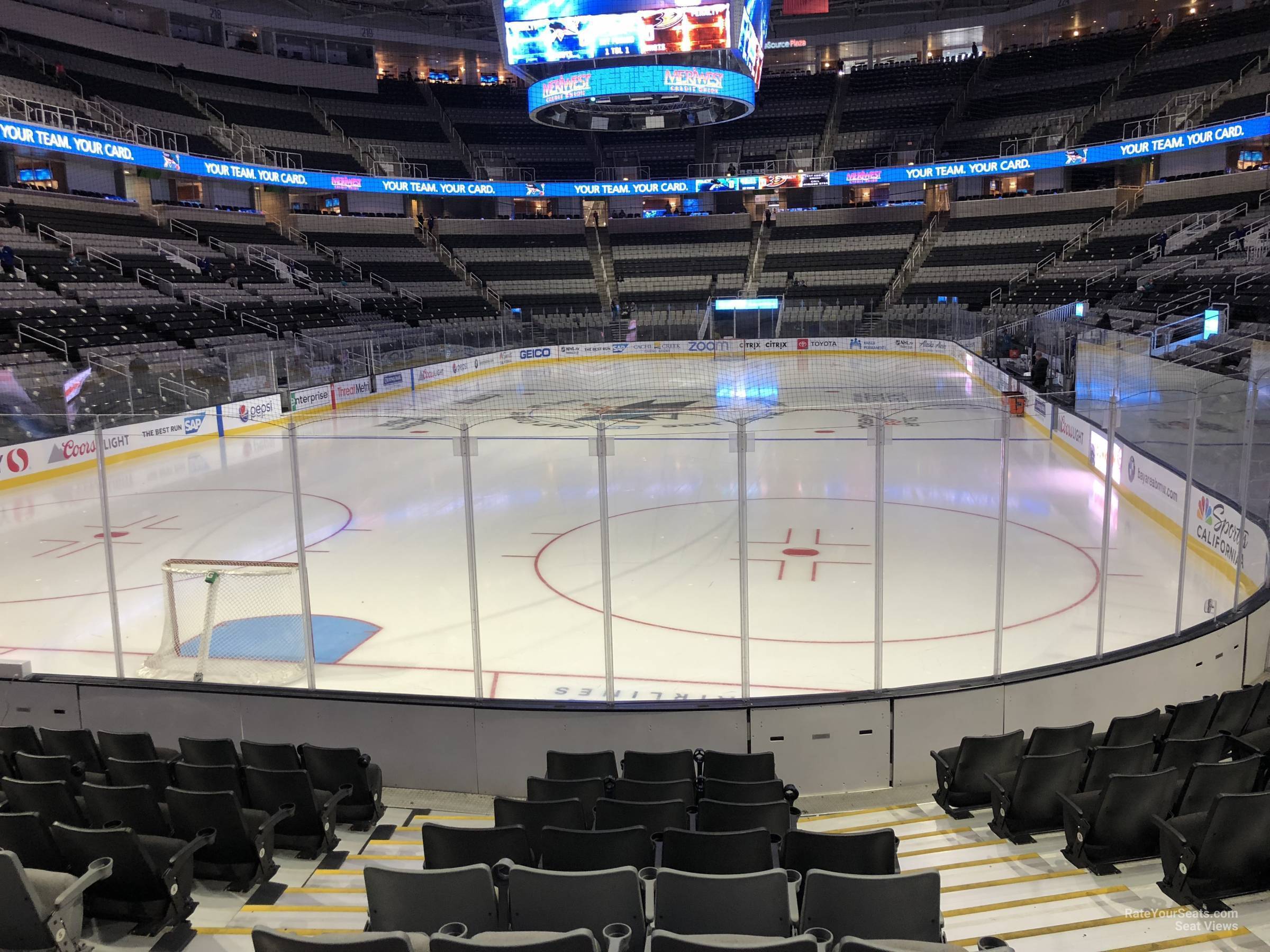 section 106, row 10 seat view  for hockey - sap center