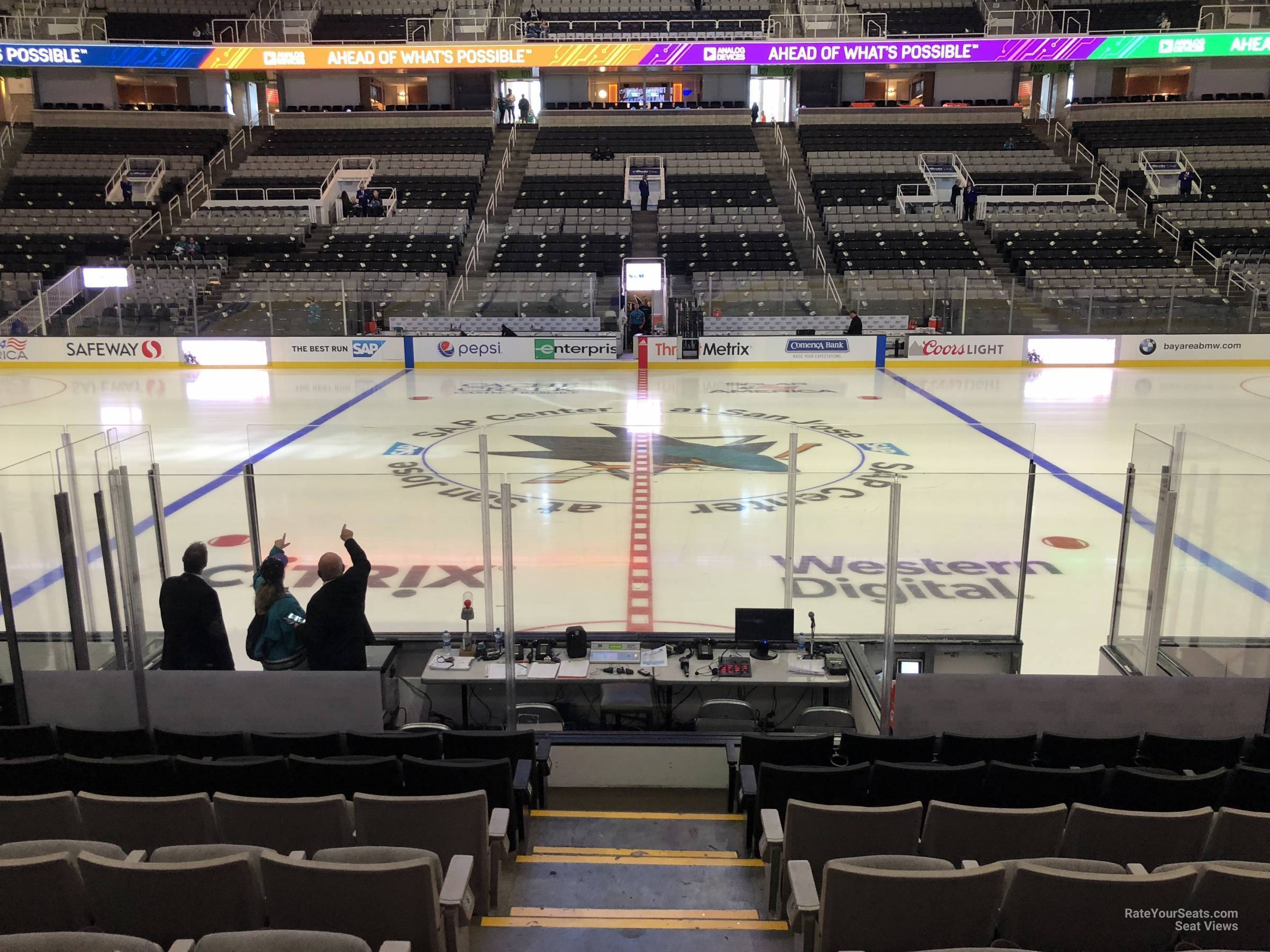 section 115, row 10 seat view  for hockey - sap center