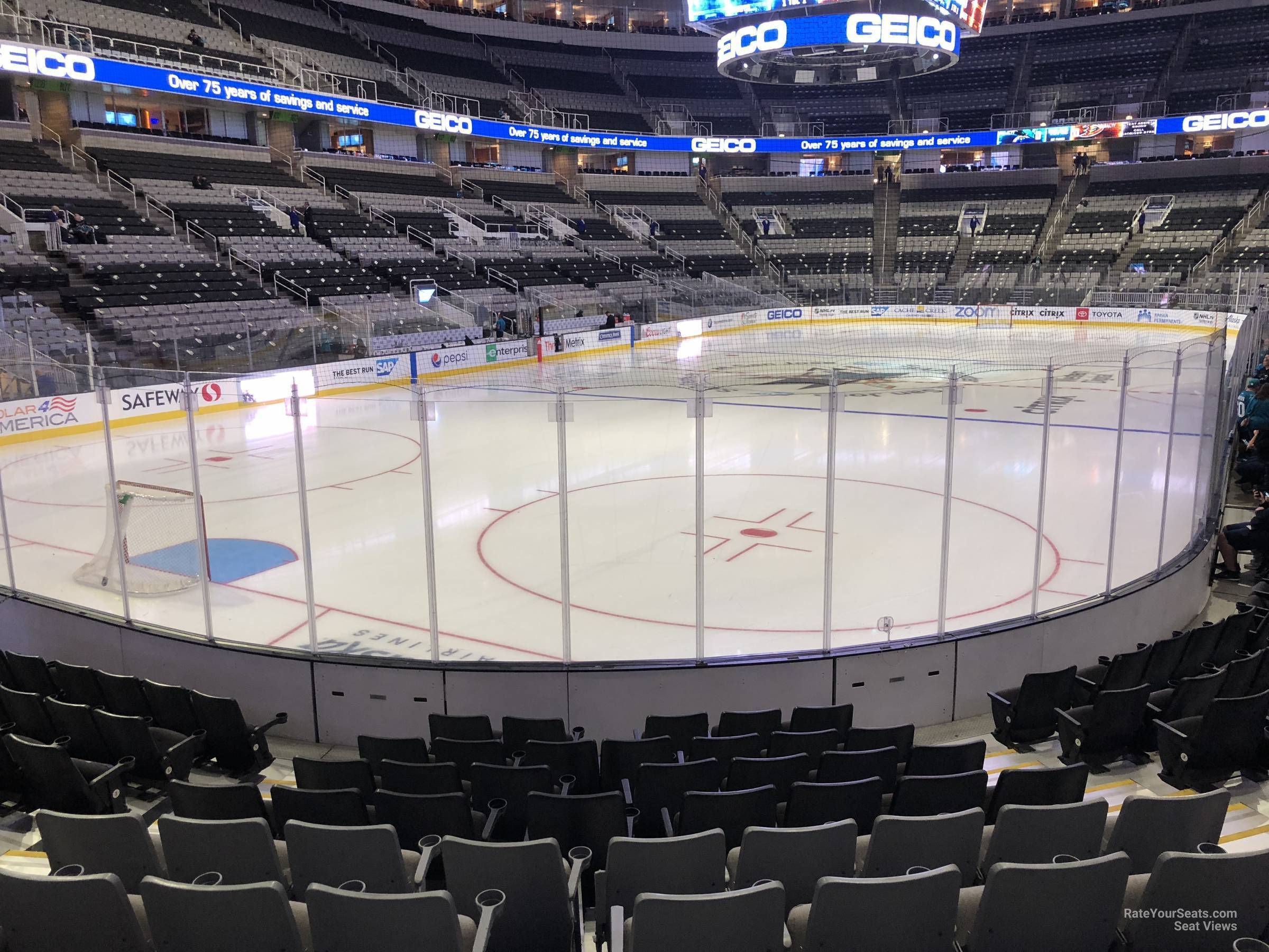 section 120, row 10 seat view  for hockey - sap center