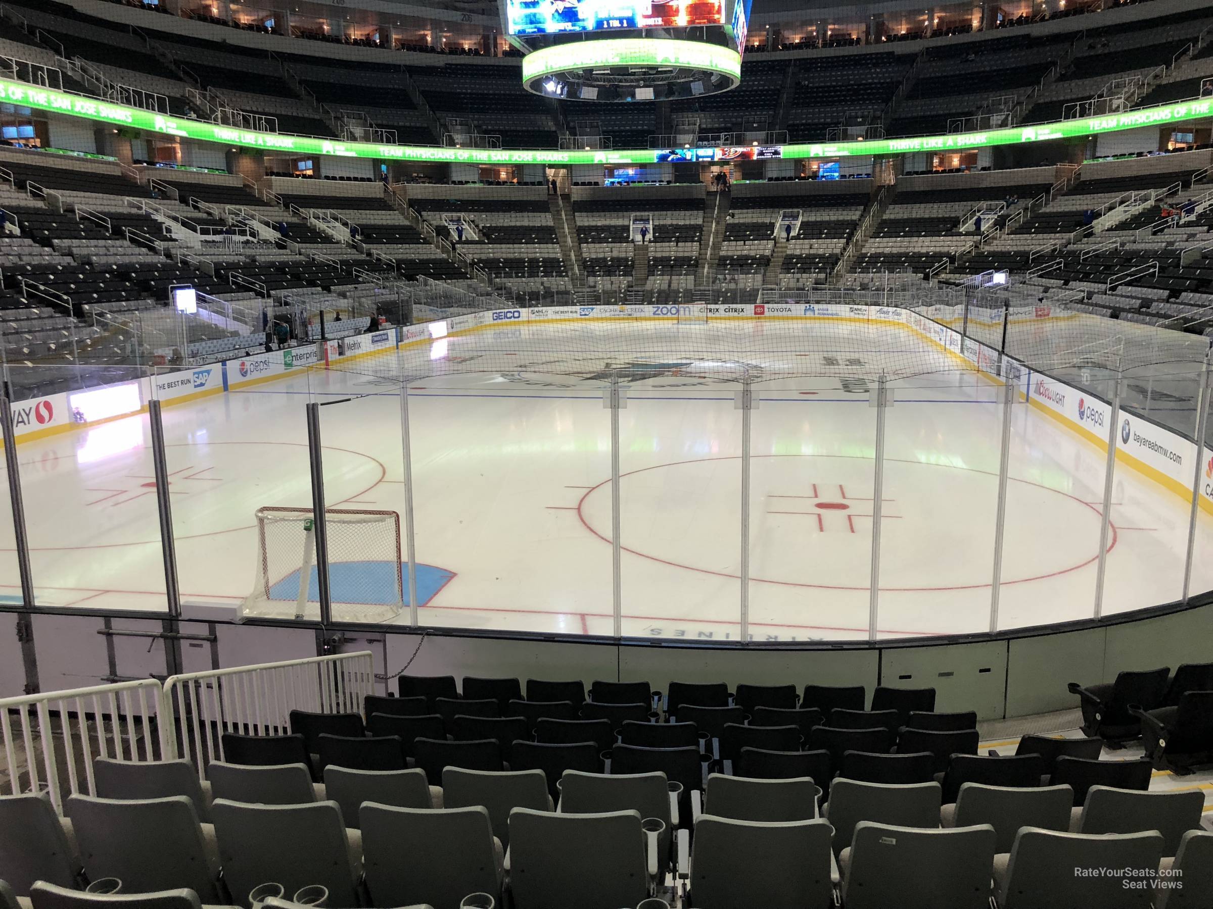 section 121, row 10 seat view  for hockey - sap center