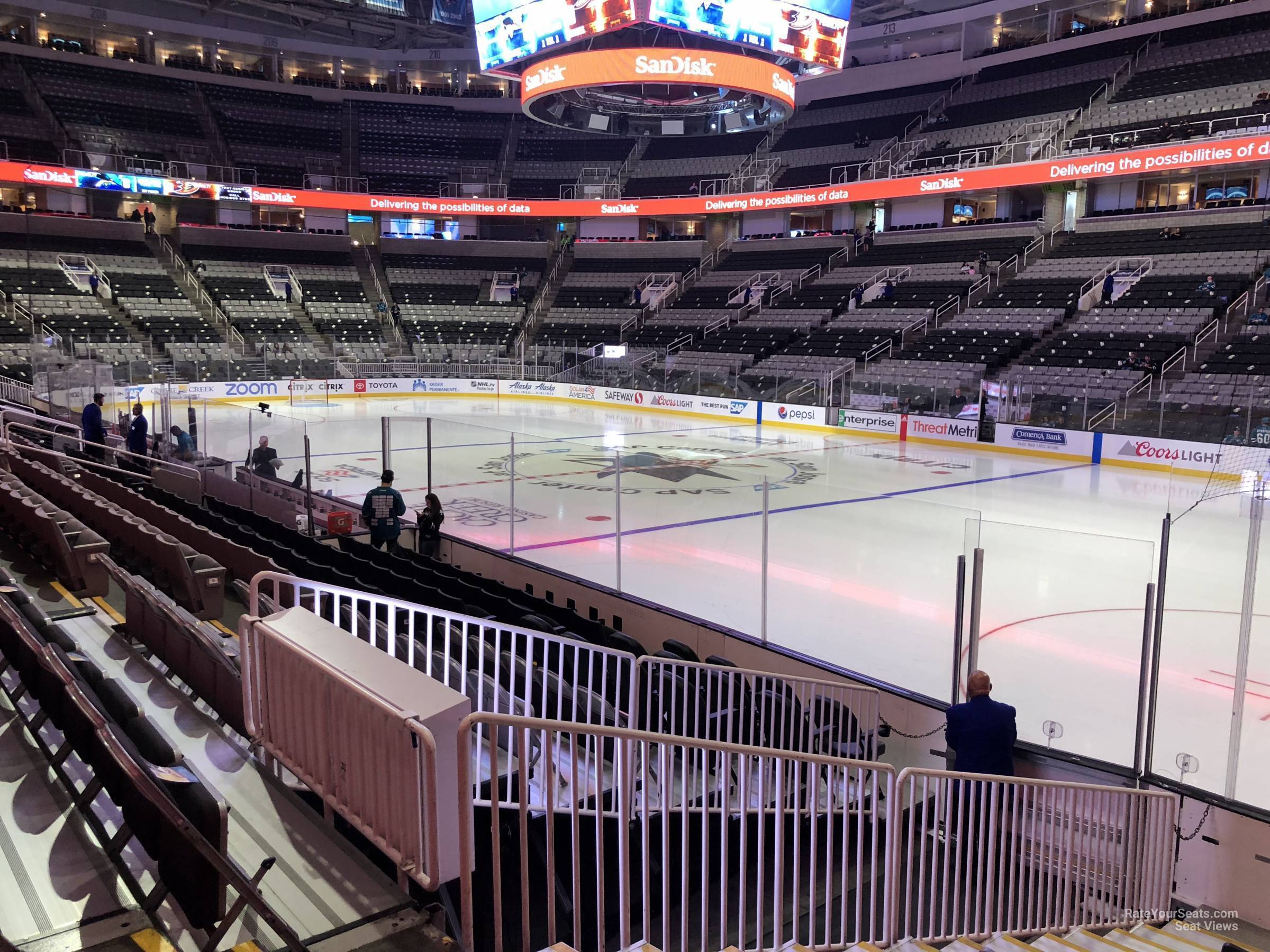 section 127, row 10 seat view  for hockey - sap center