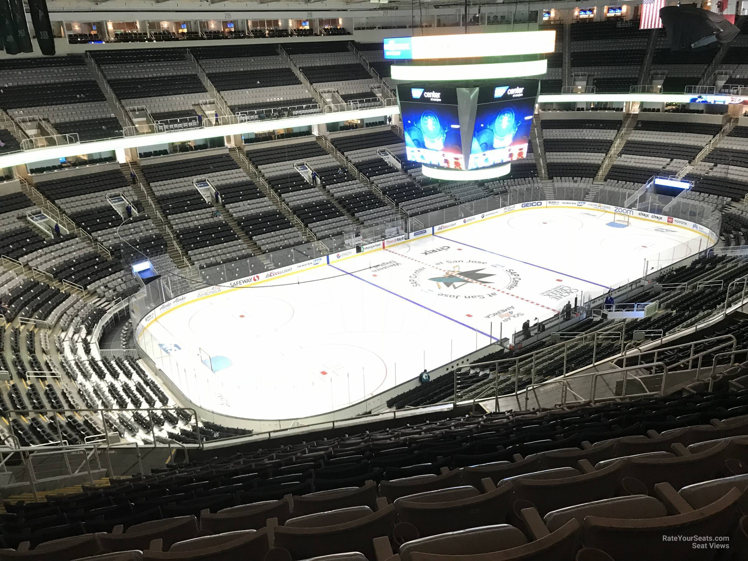 section 204, row 20 seat view  for hockey - sap center
