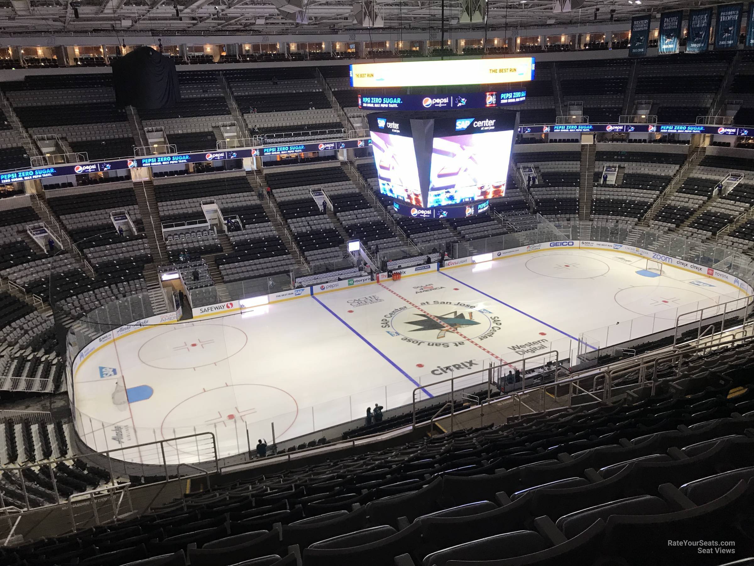 section 217, row 20 seat view  for hockey - sap center