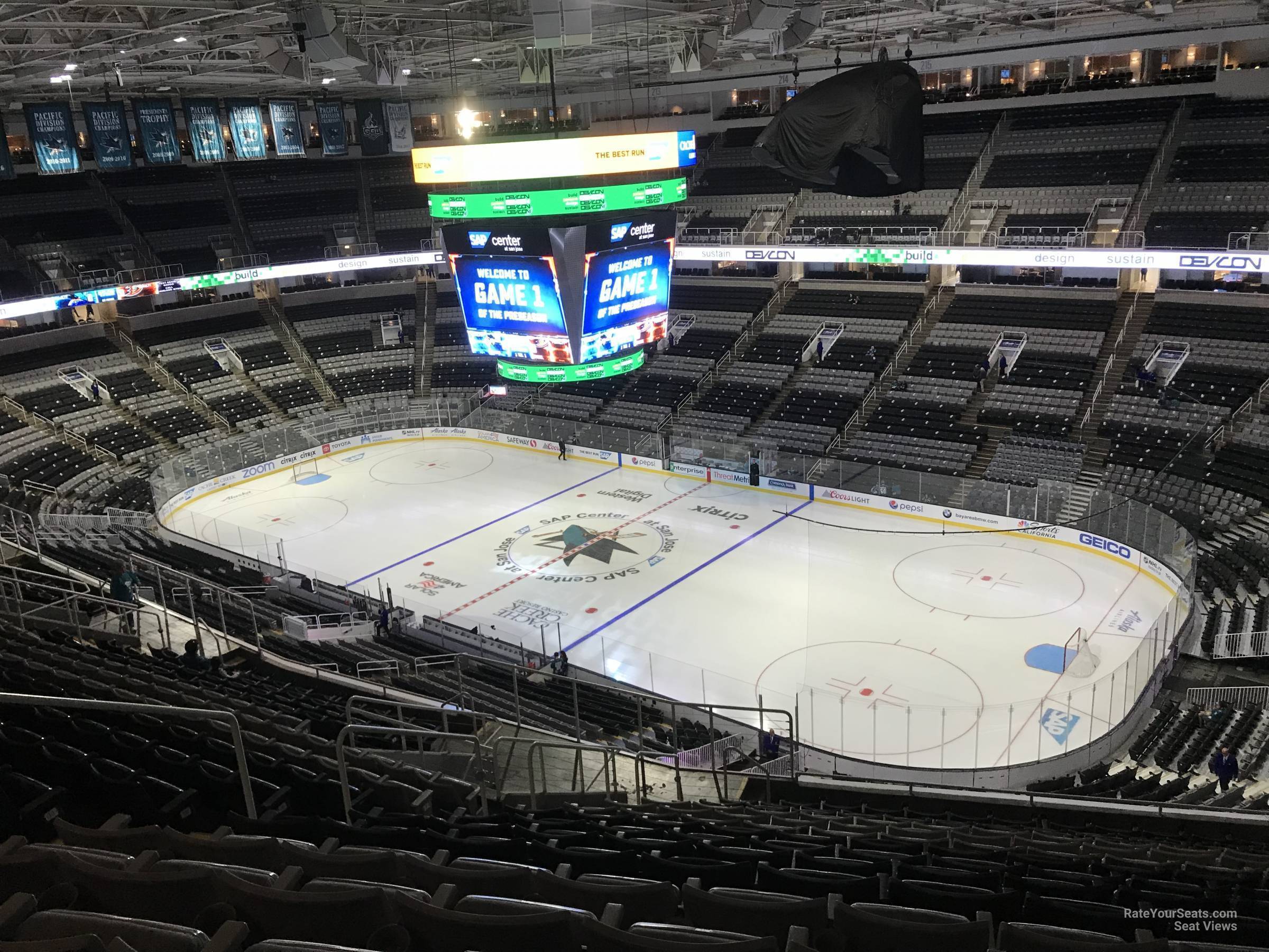 section 226, row 20 seat view  for hockey - sap center