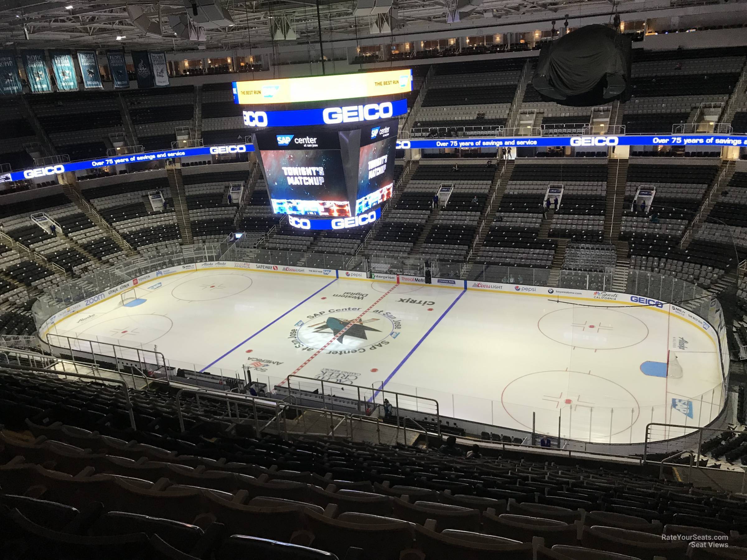 section 227, row 20 seat view  for hockey - sap center