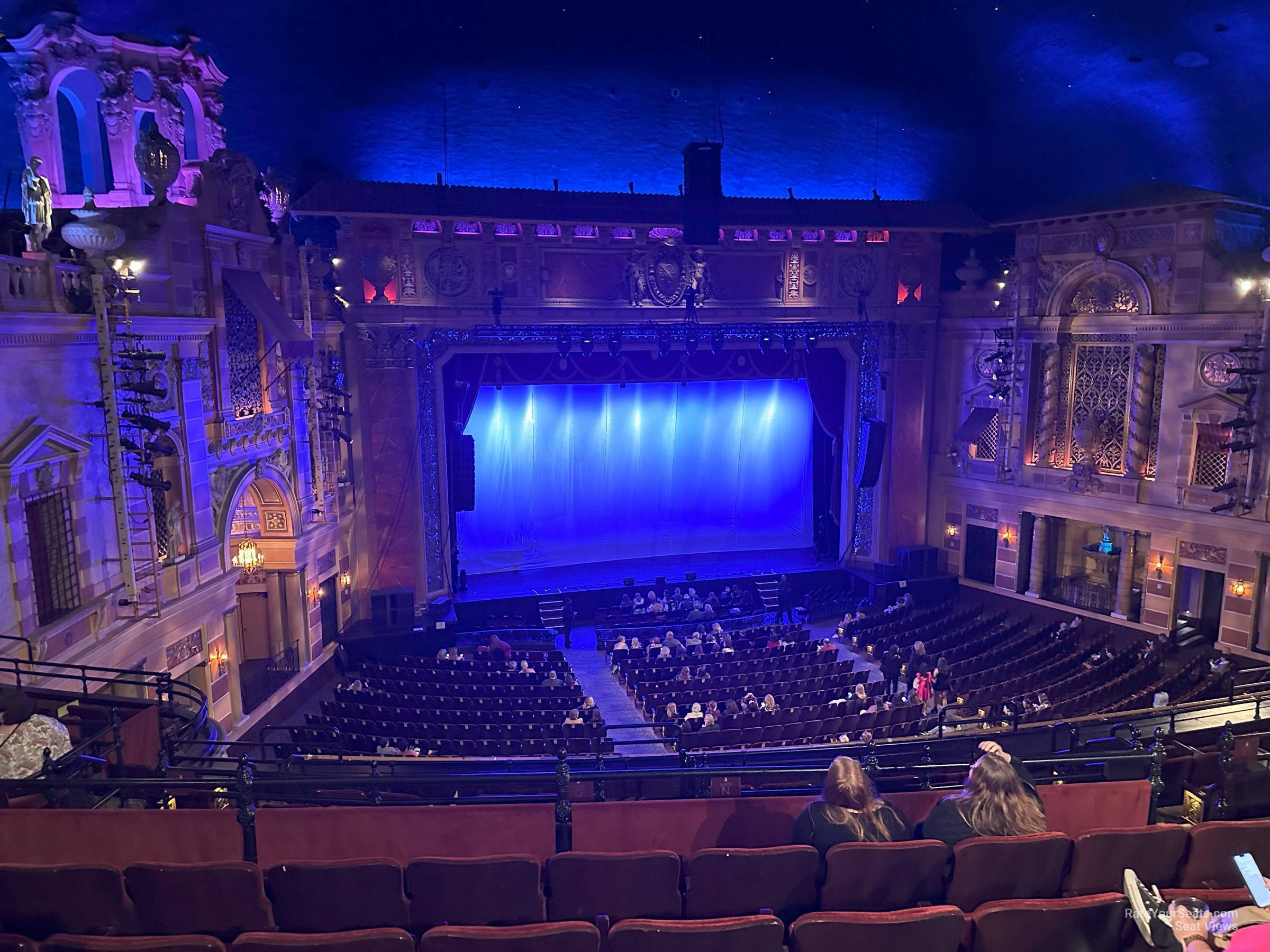 view from balcony left row f seat view - saenger theatre-la