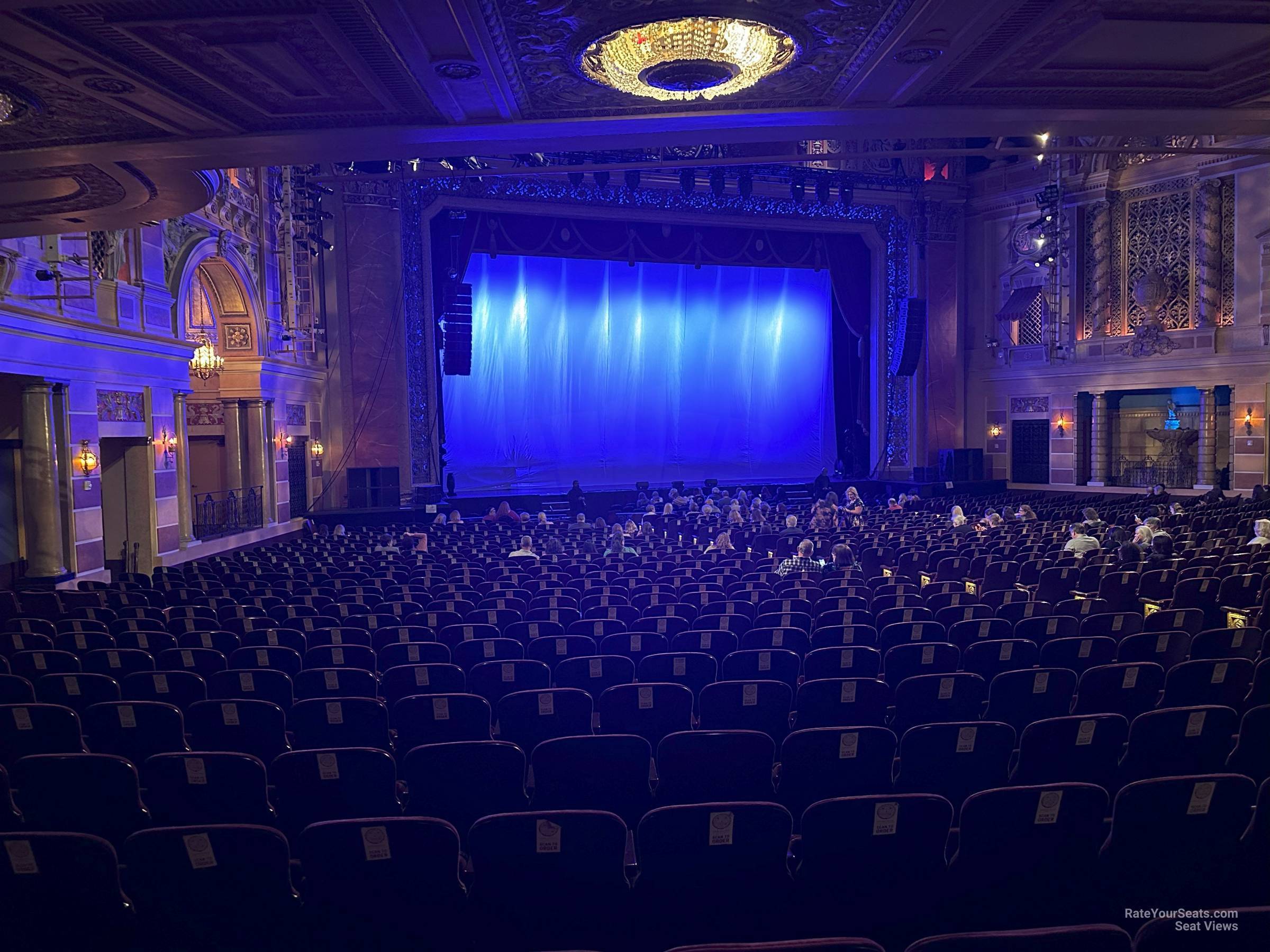 view from orchestra left row ee seat view - saenger theatre-la