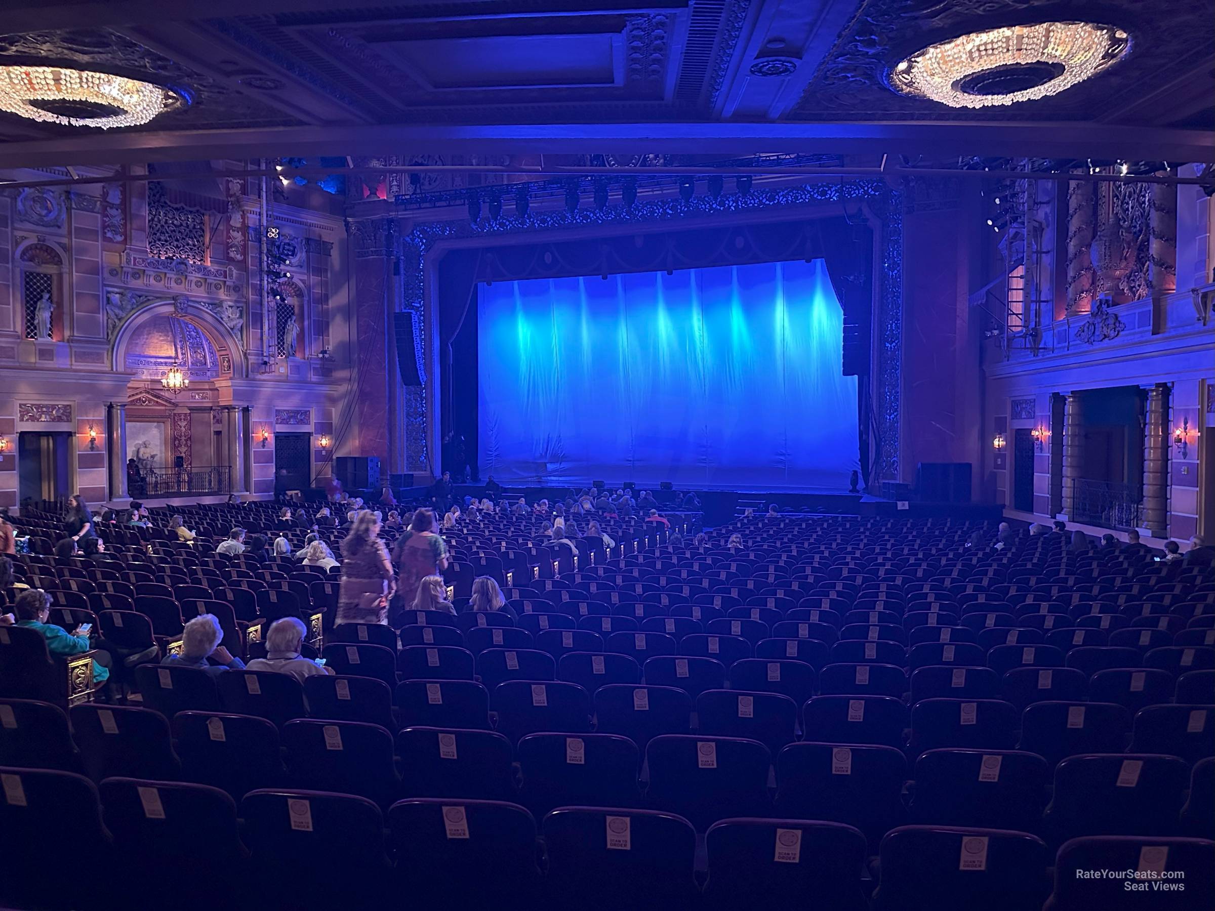 view from orchestra right row ee seat view - saenger theatre-la