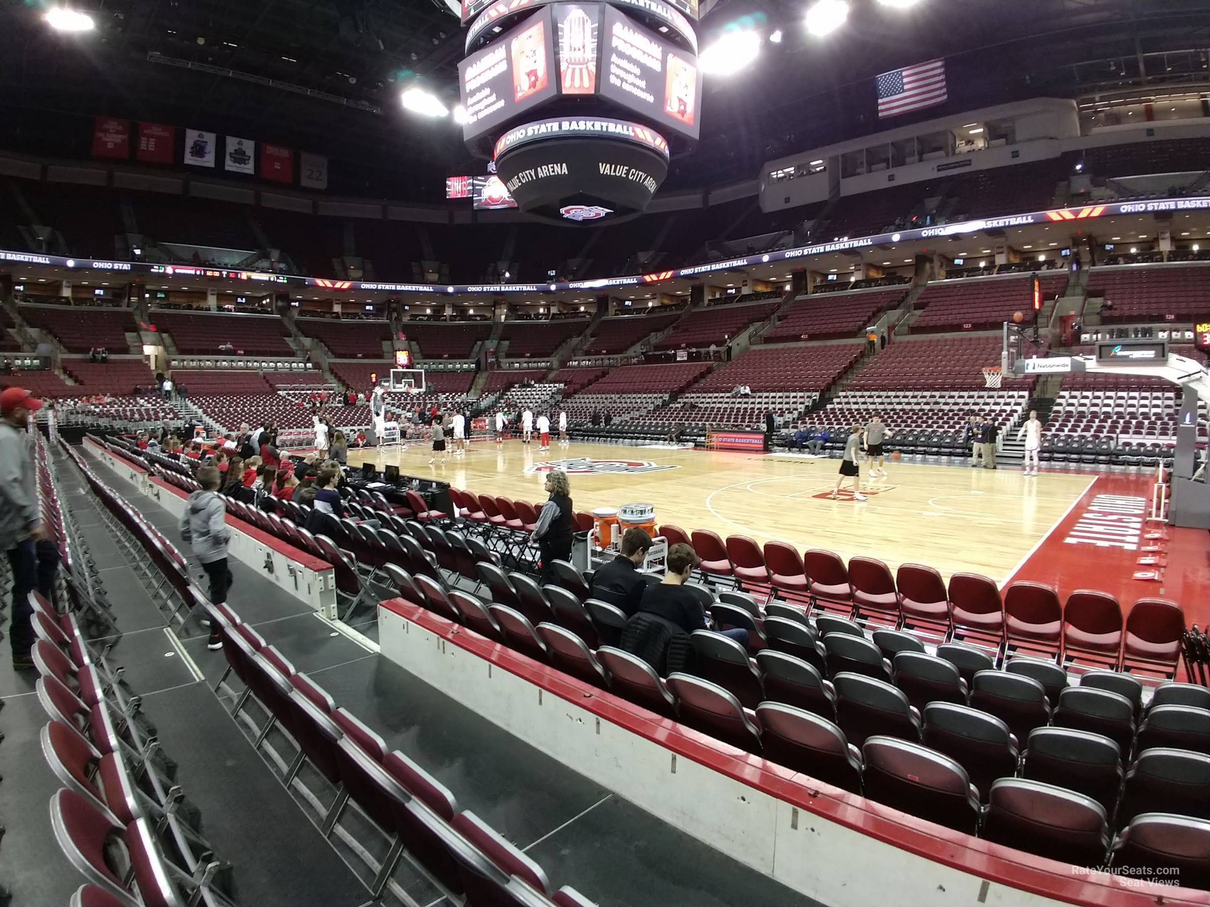 section 104, row d seat view  for basketball - schottenstein center