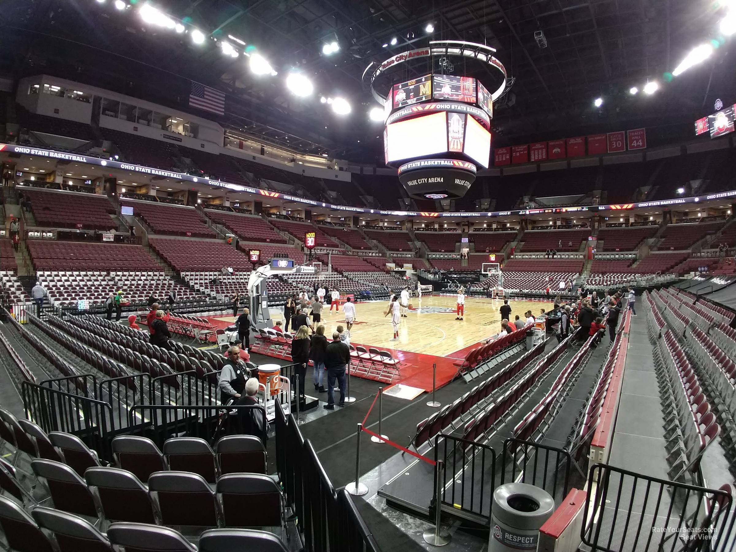section 110, row d seat view  for basketball - schottenstein center