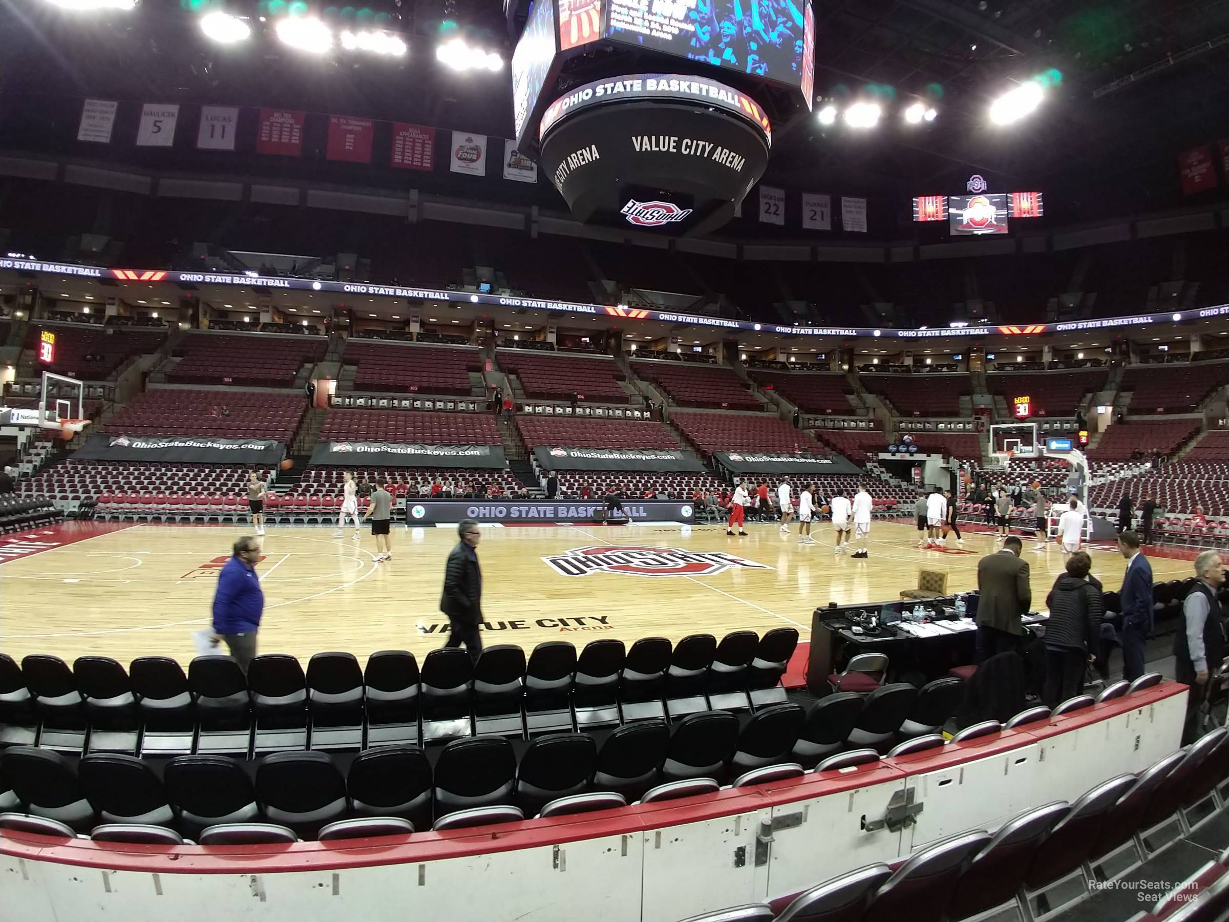 section 123, row d seat view  for basketball - schottenstein center