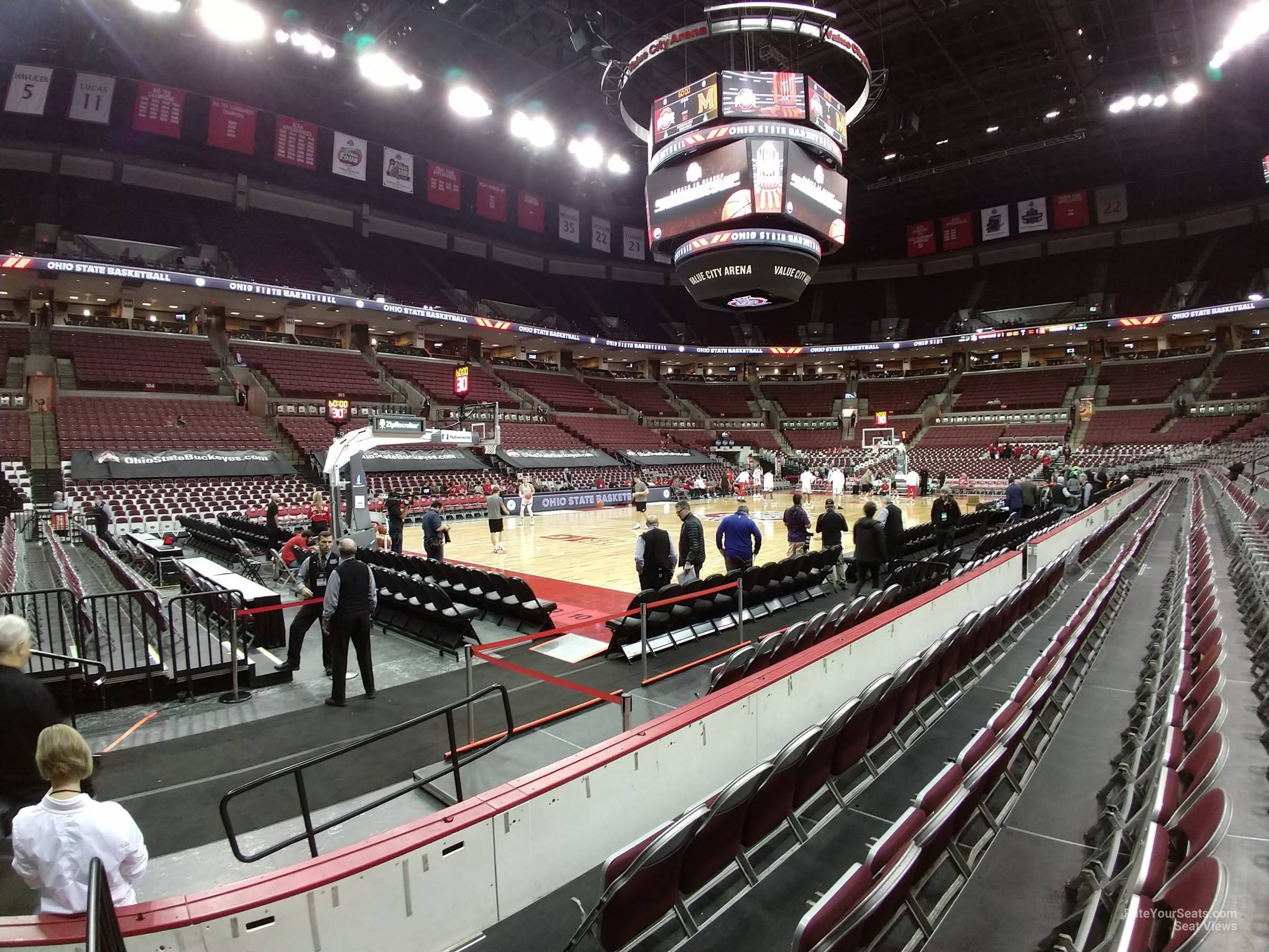 section 127, row d seat view  for basketball - schottenstein center