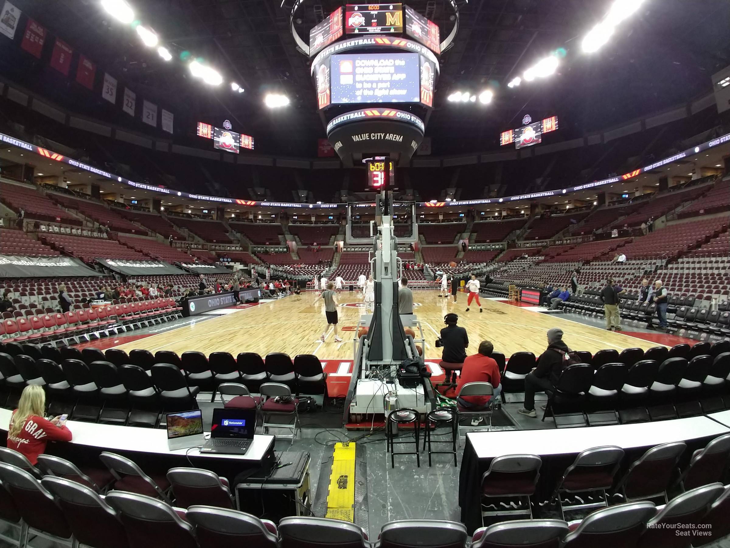 section 131, row ff seat view  for basketball - schottenstein center