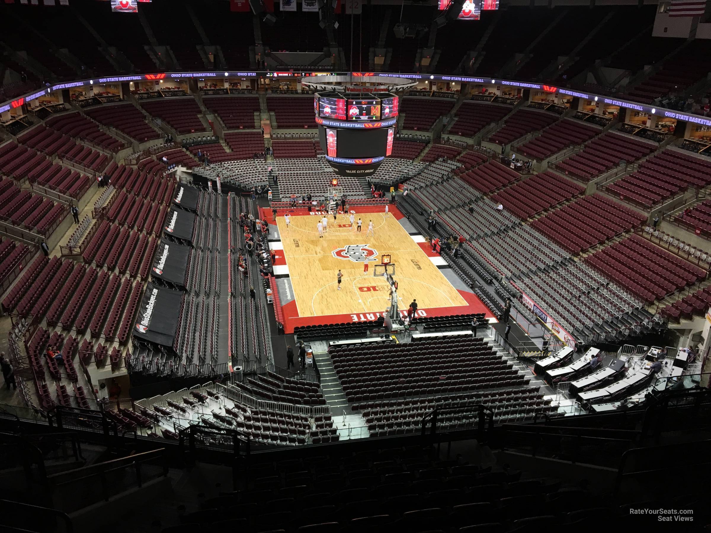 section 332, row m seat view  for basketball - schottenstein center
