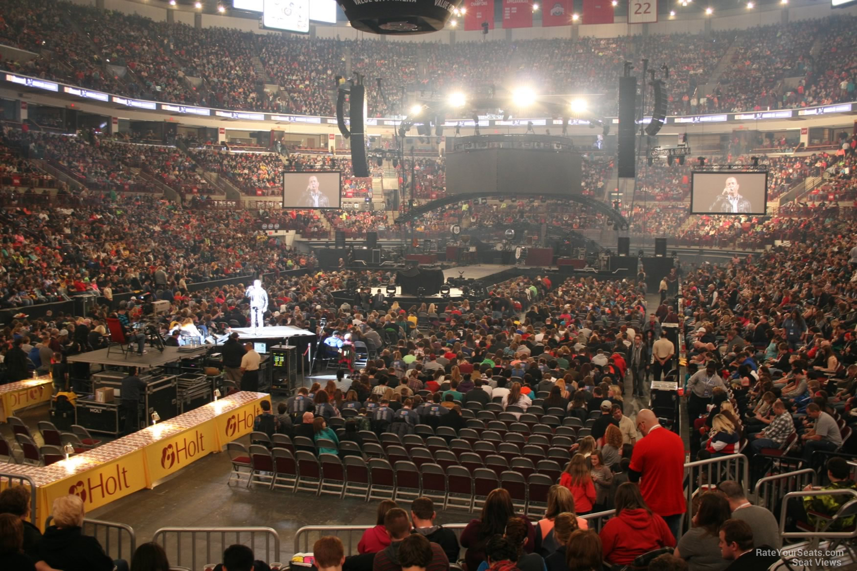 section 128, row h seat view  for concert - schottenstein center