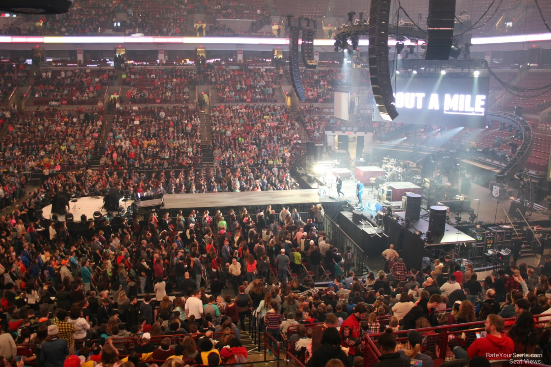 section 222, row d seat view  for concert - schottenstein center