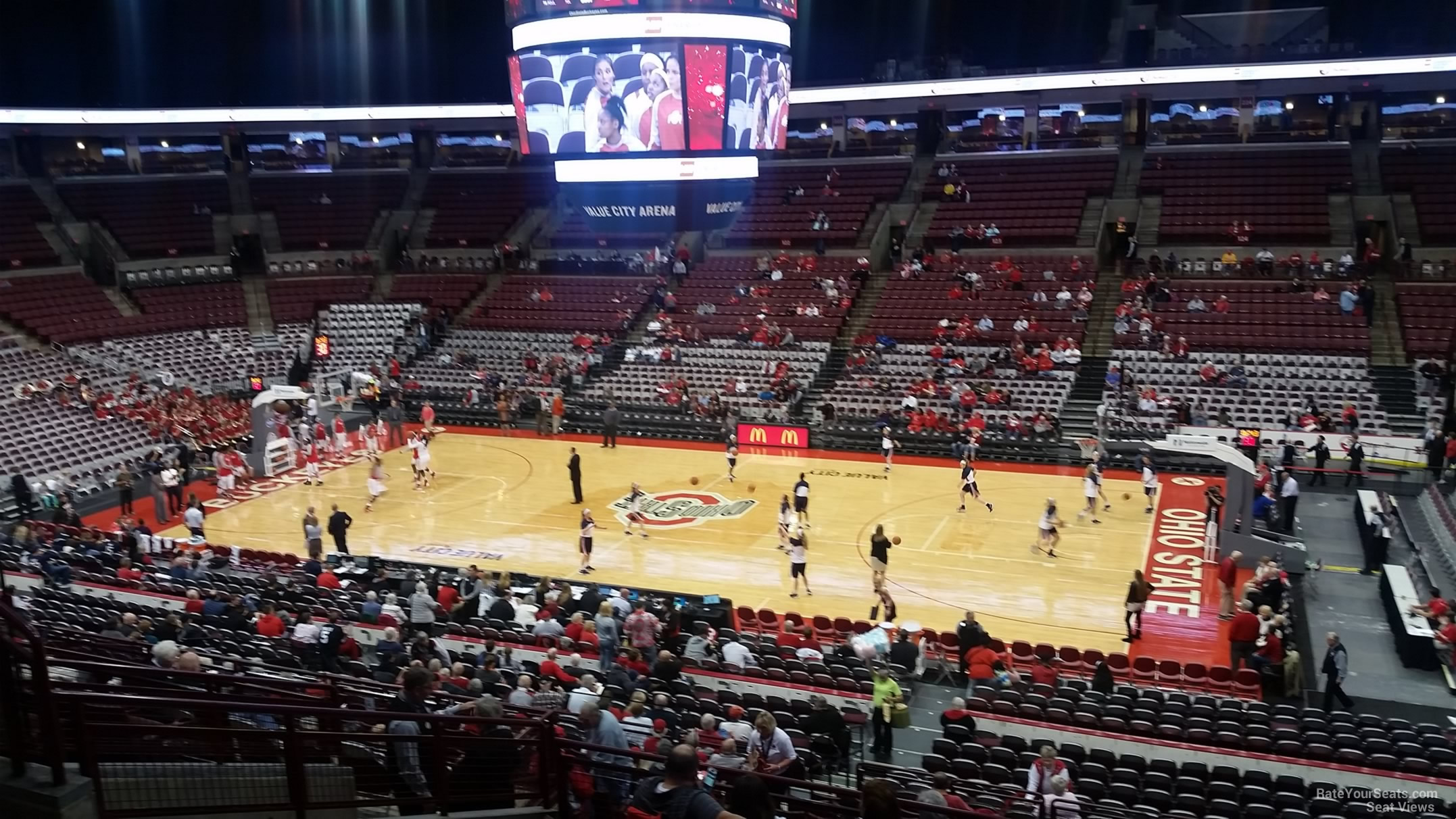 section 204, row h seat view  for basketball - schottenstein center