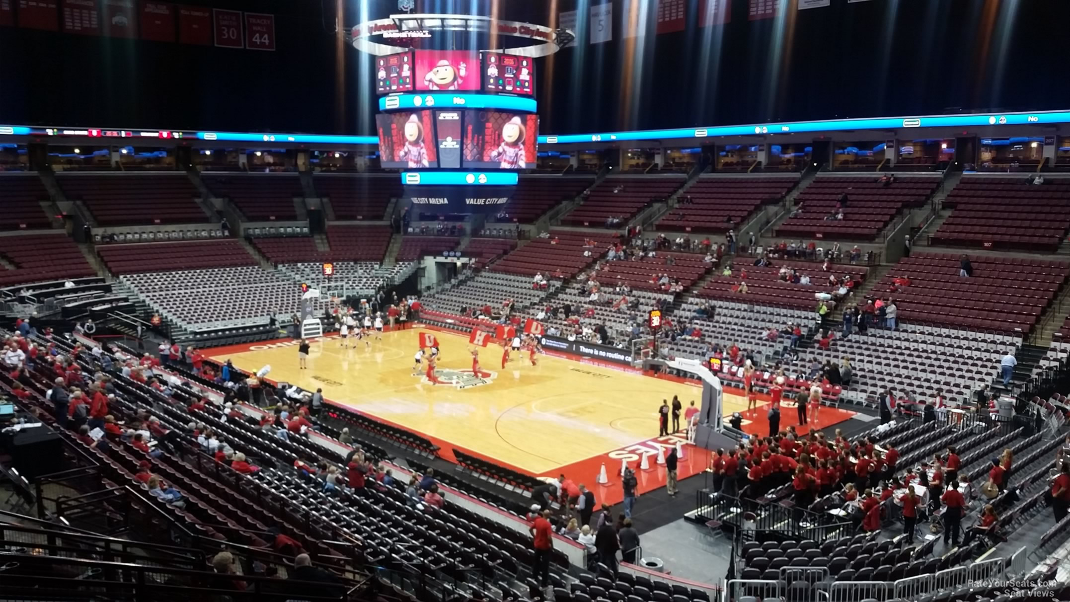 section 218, row h seat view  for basketball - schottenstein center