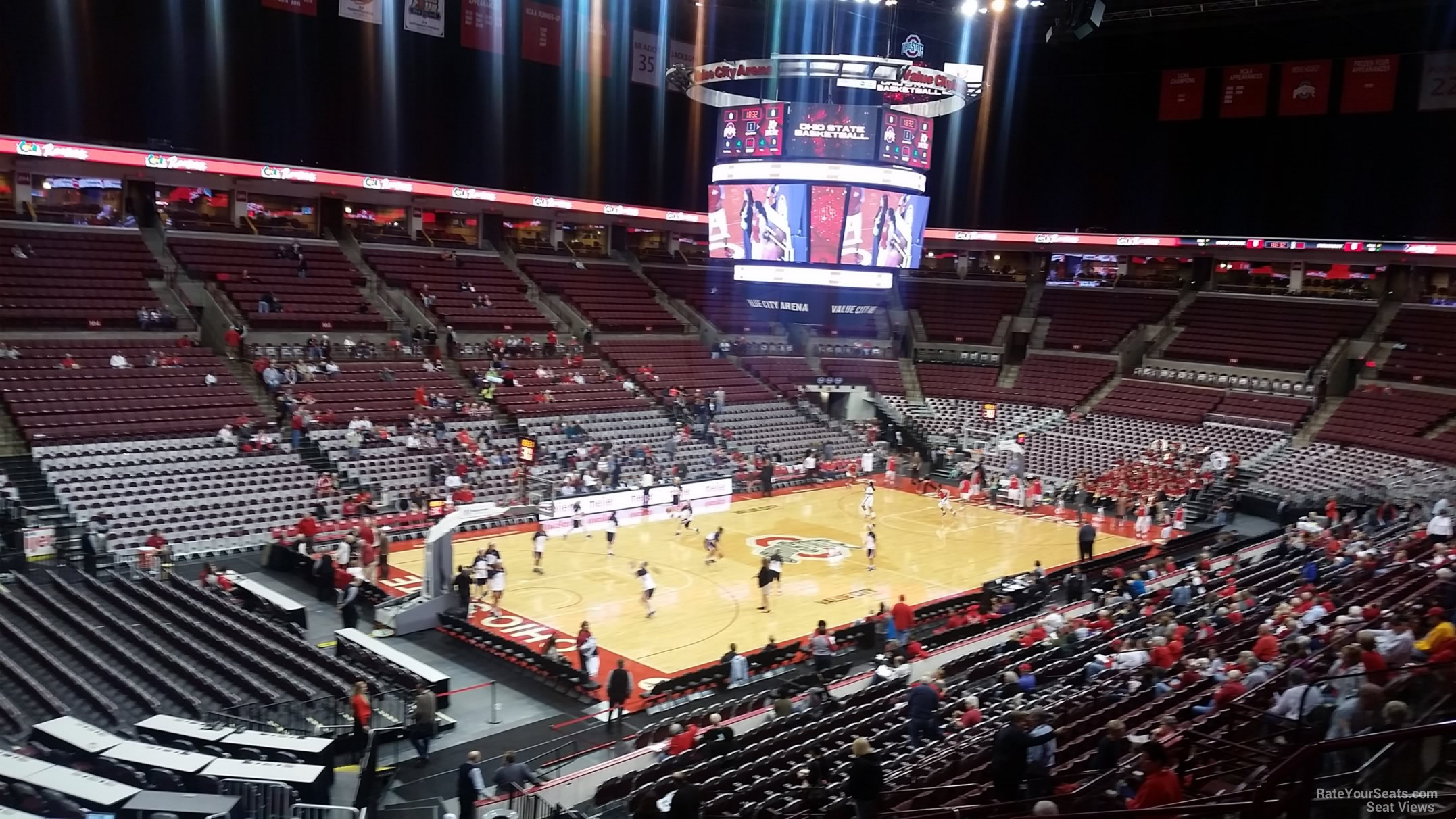 section 227, row h seat view  for basketball - schottenstein center