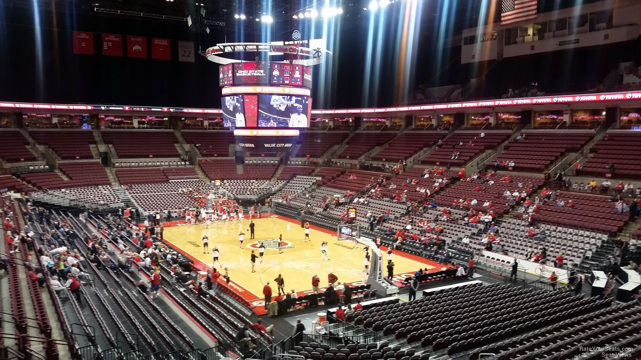 section 234, row h seat view  for basketball - schottenstein center