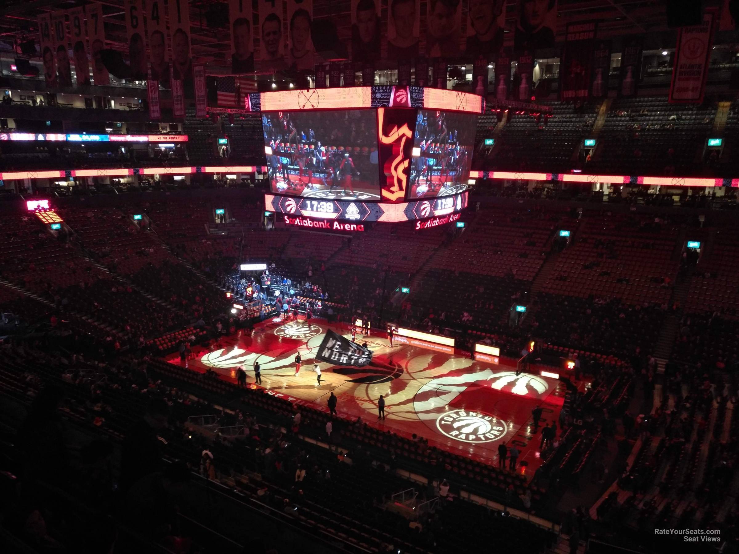 section 307, row 7 seat view  for basketball - scotiabank arena