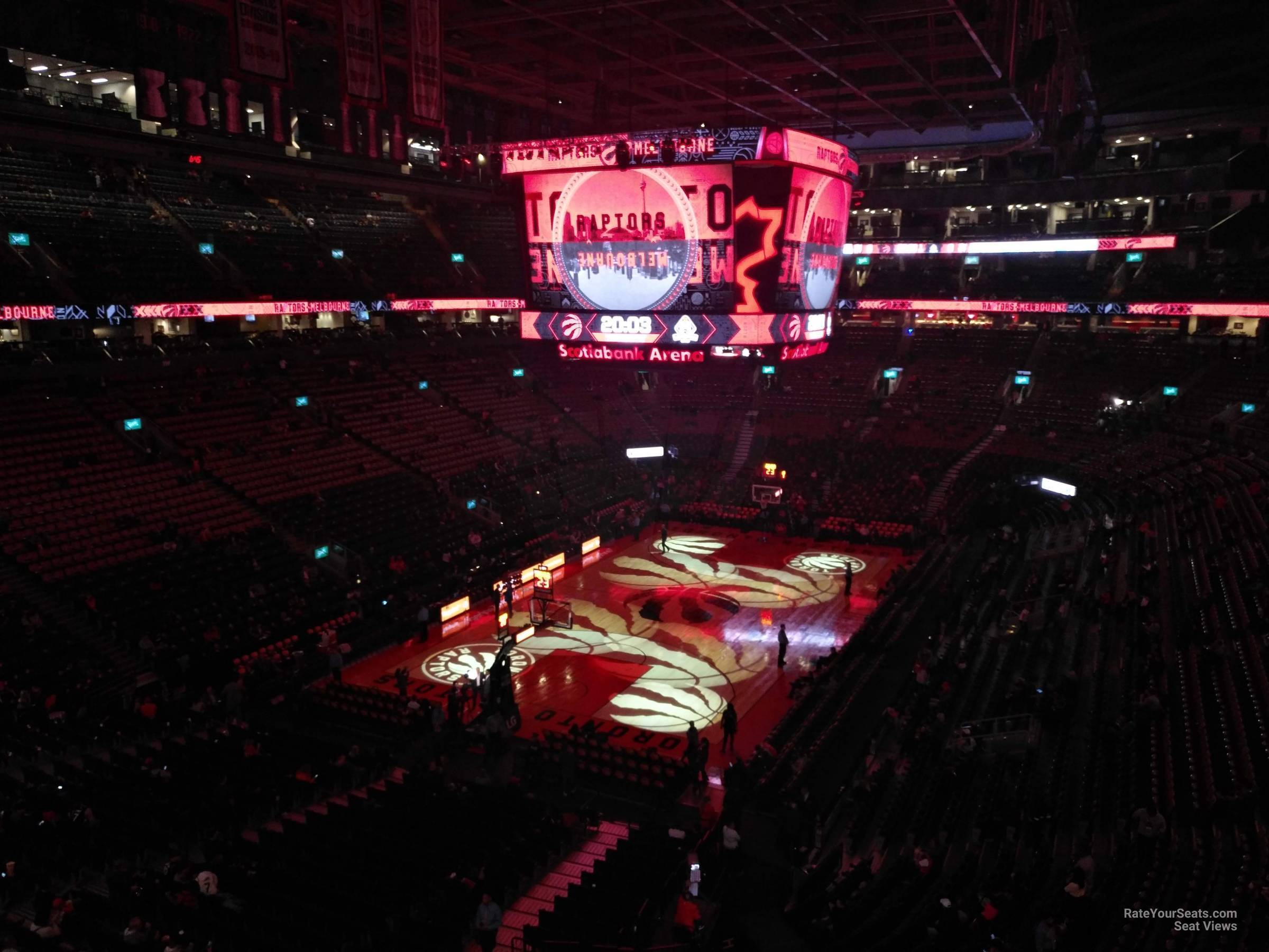 section 313, row 7 seat view  for basketball - scotiabank arena
