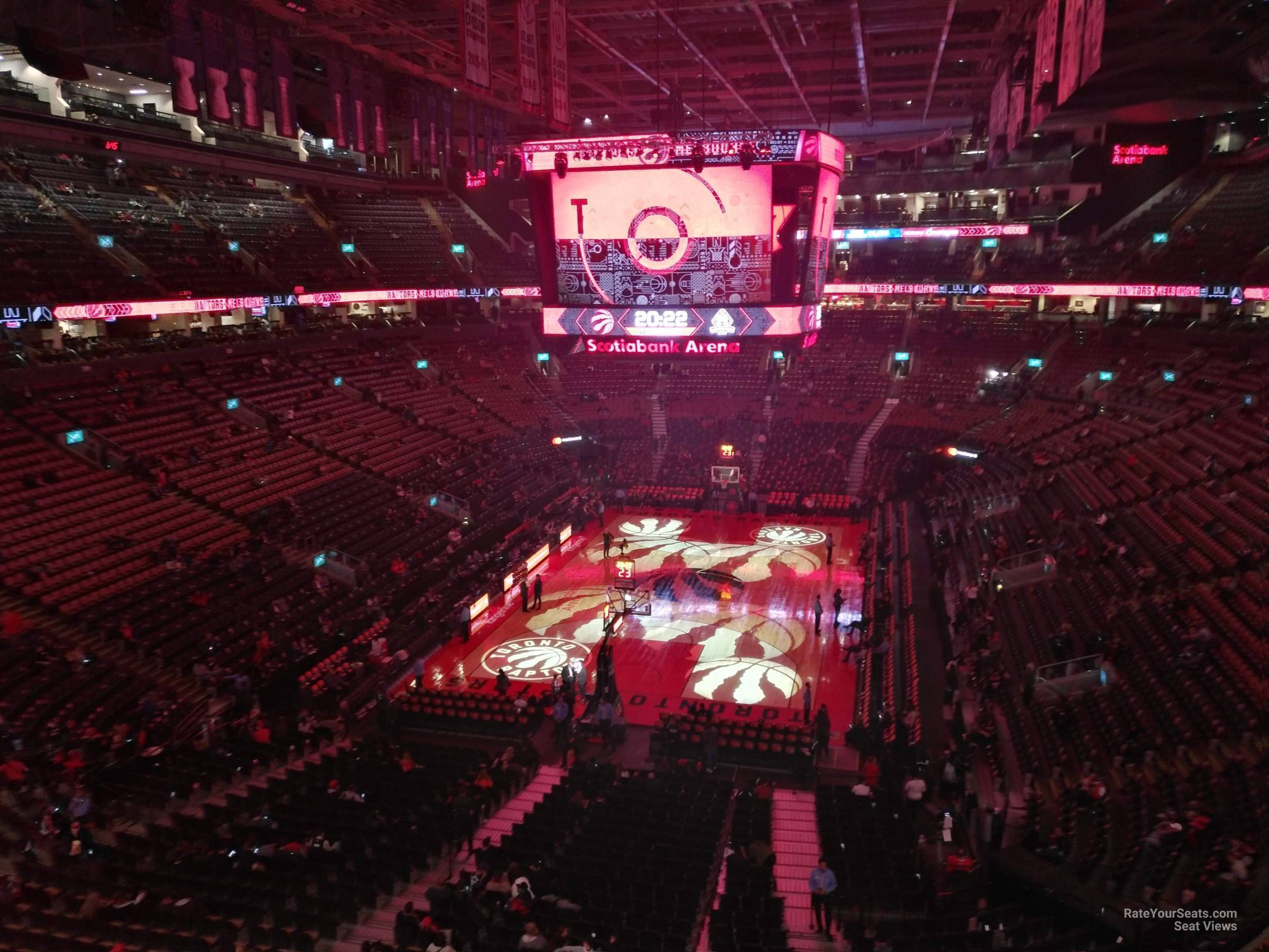 section 314, row 3 seat view  for basketball - scotiabank arena