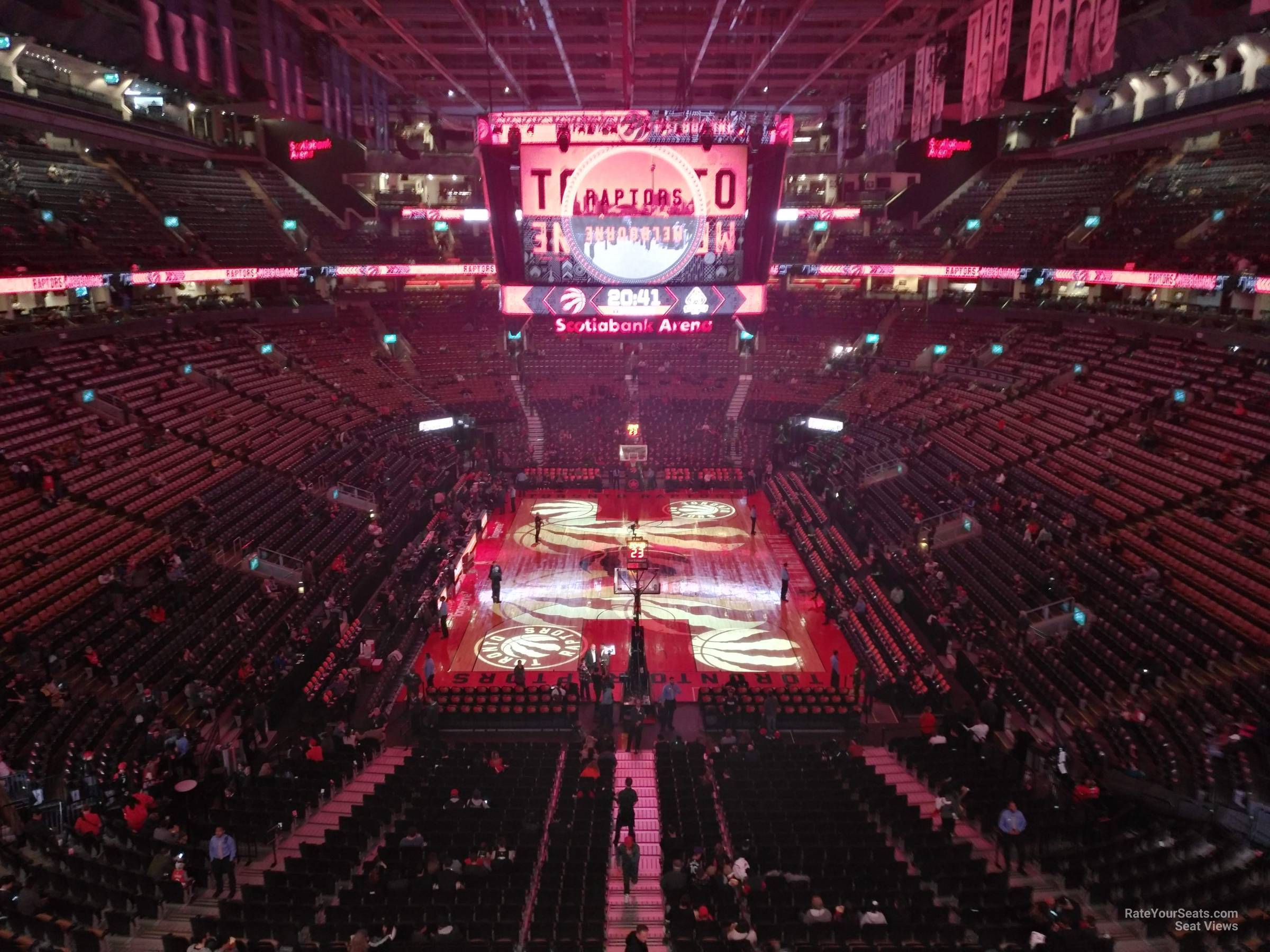 section 315, row 3 seat view  for basketball - scotiabank arena