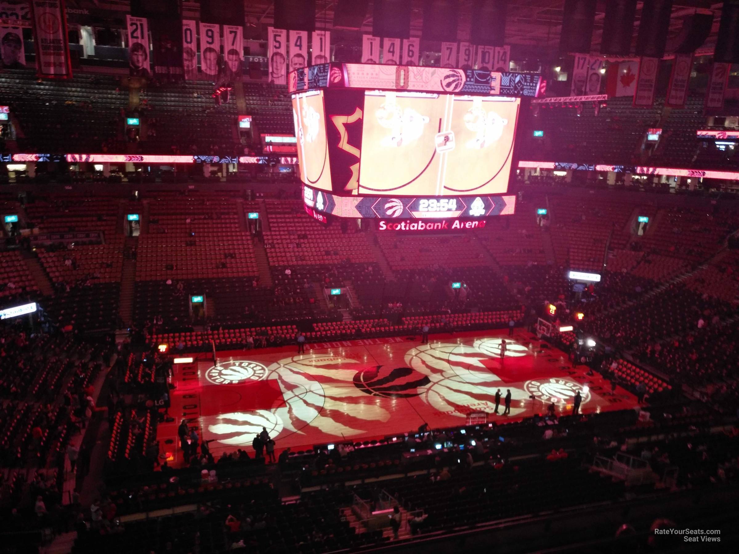 section 322, row 7 seat view  for basketball - scotiabank arena