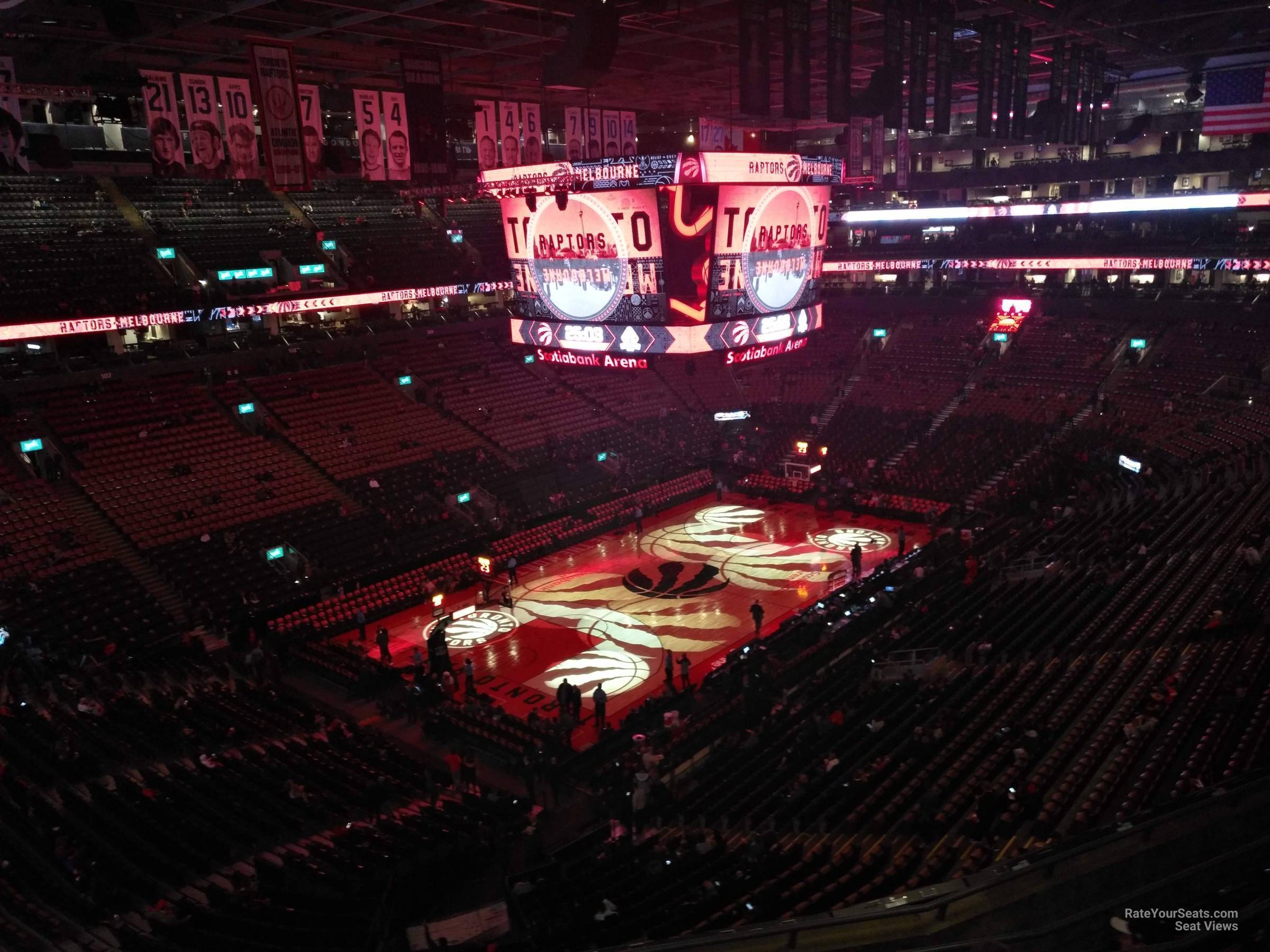 section 324, row 7 seat view  for basketball - scotiabank arena