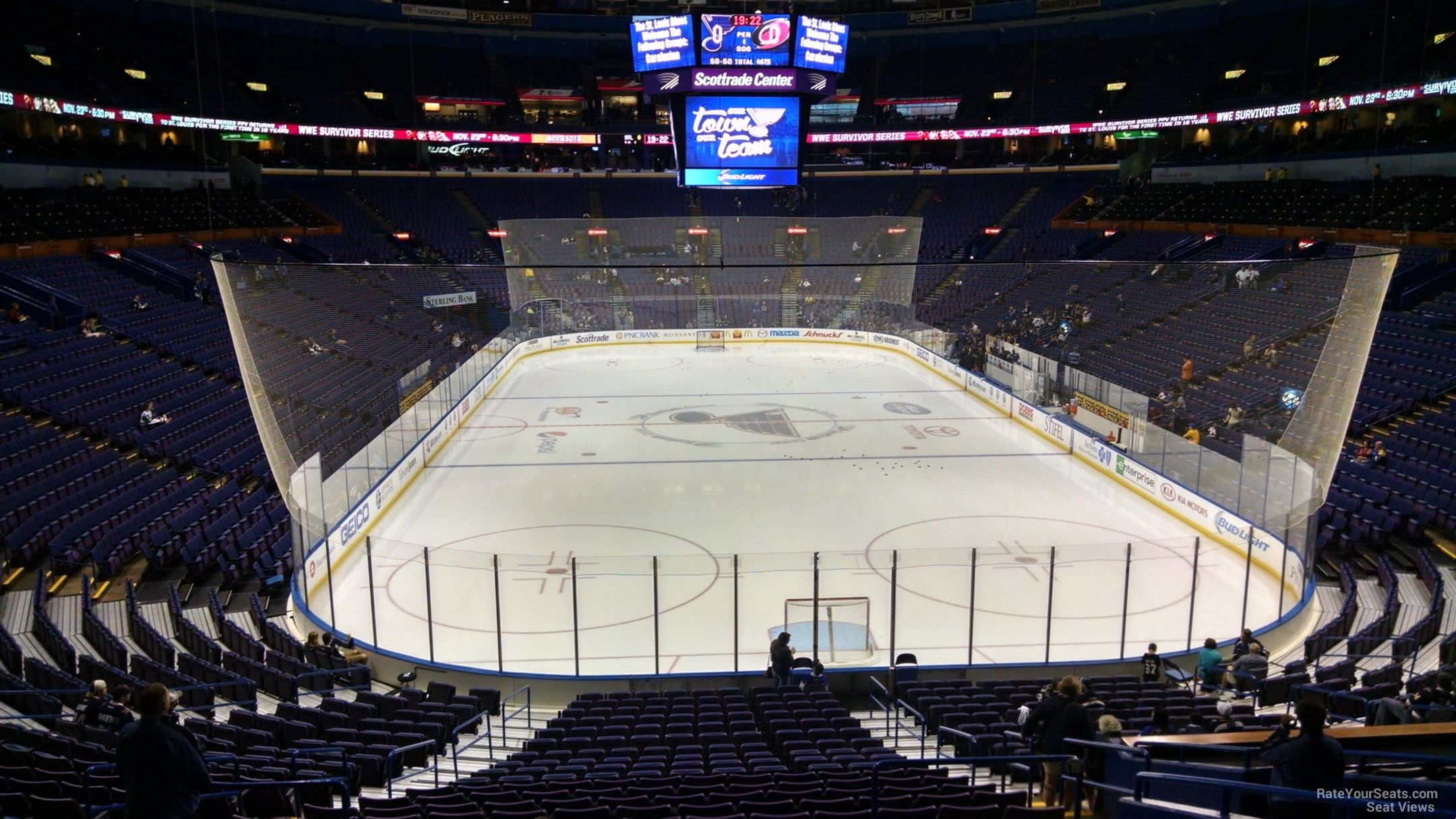 section 110, row dd seat view  for hockey - enterprise center