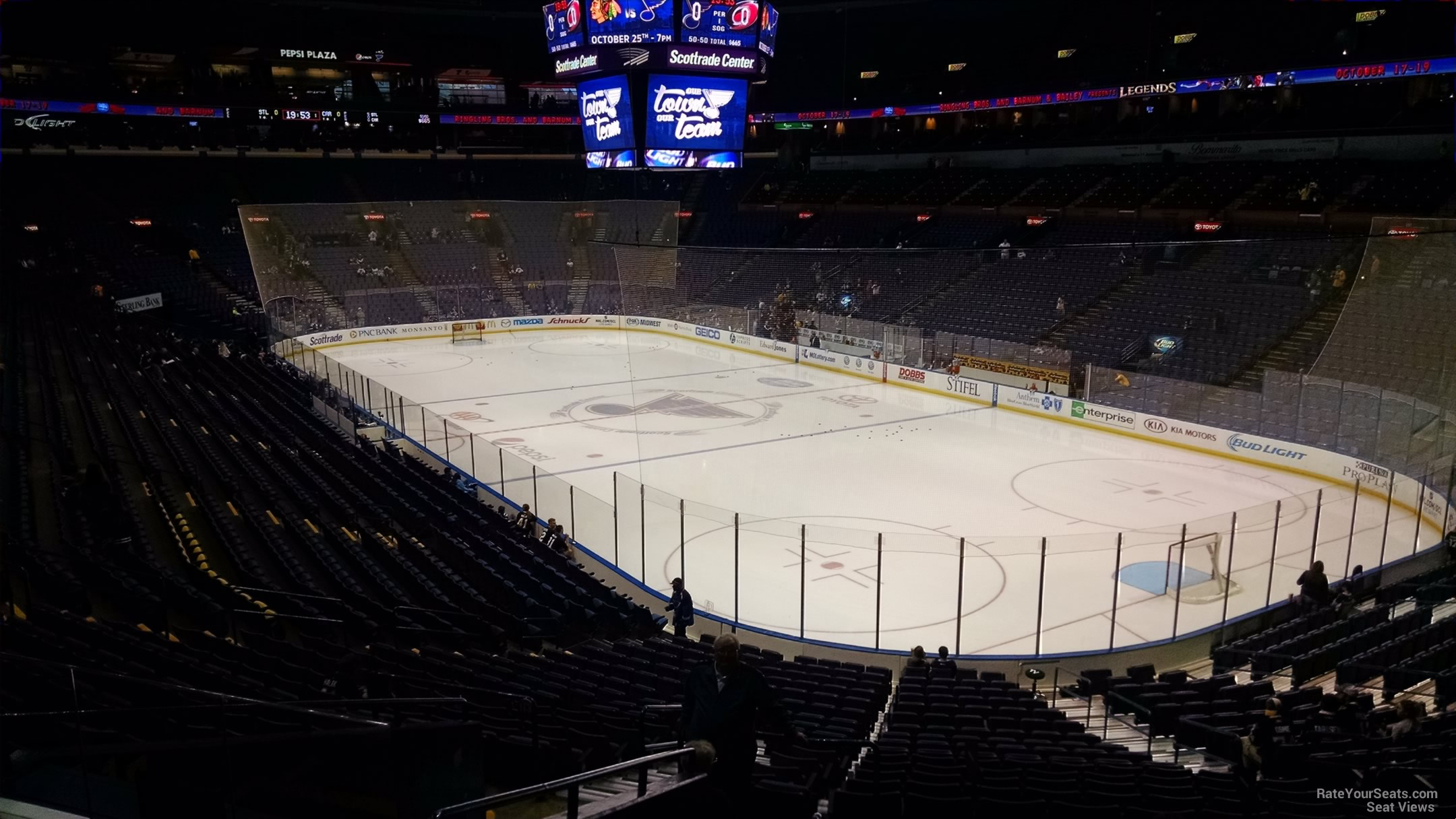 section 112, row dd seat view  for hockey - enterprise center