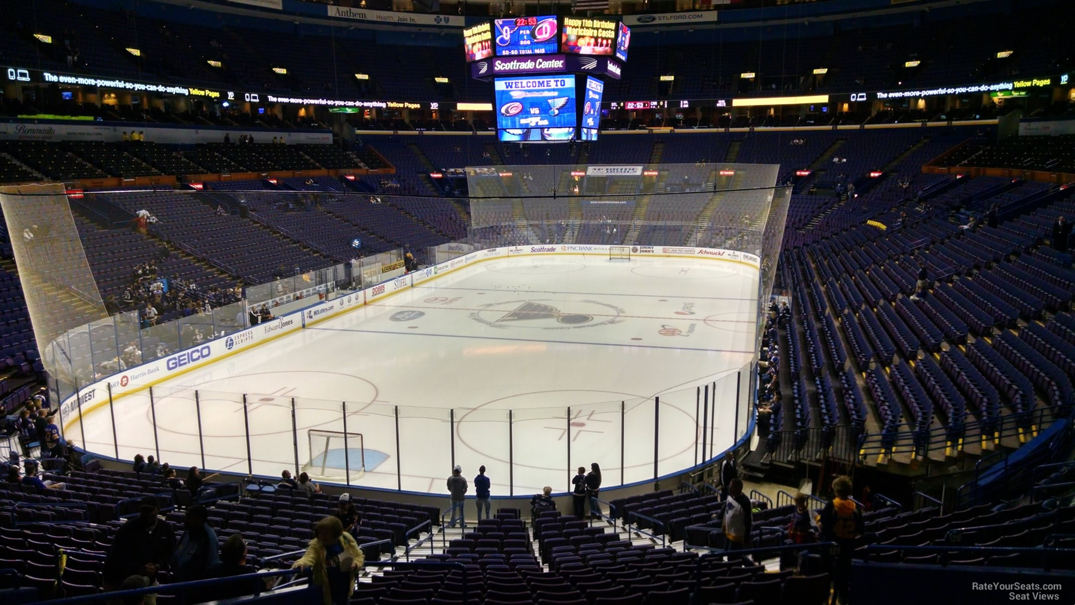section 121, row dd seat view  for hockey - enterprise center