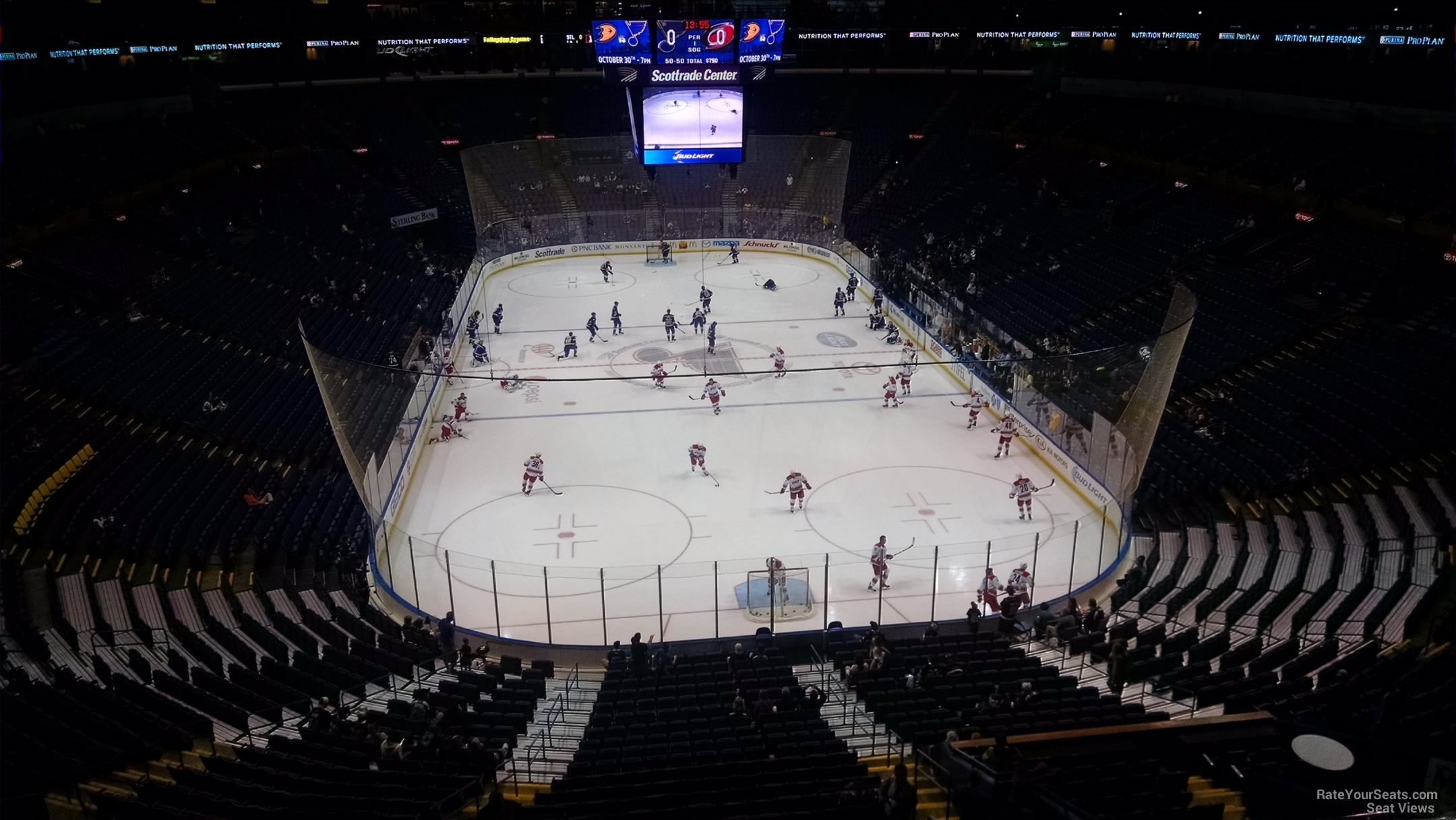 section 312, row a seat view  for hockey - enterprise center