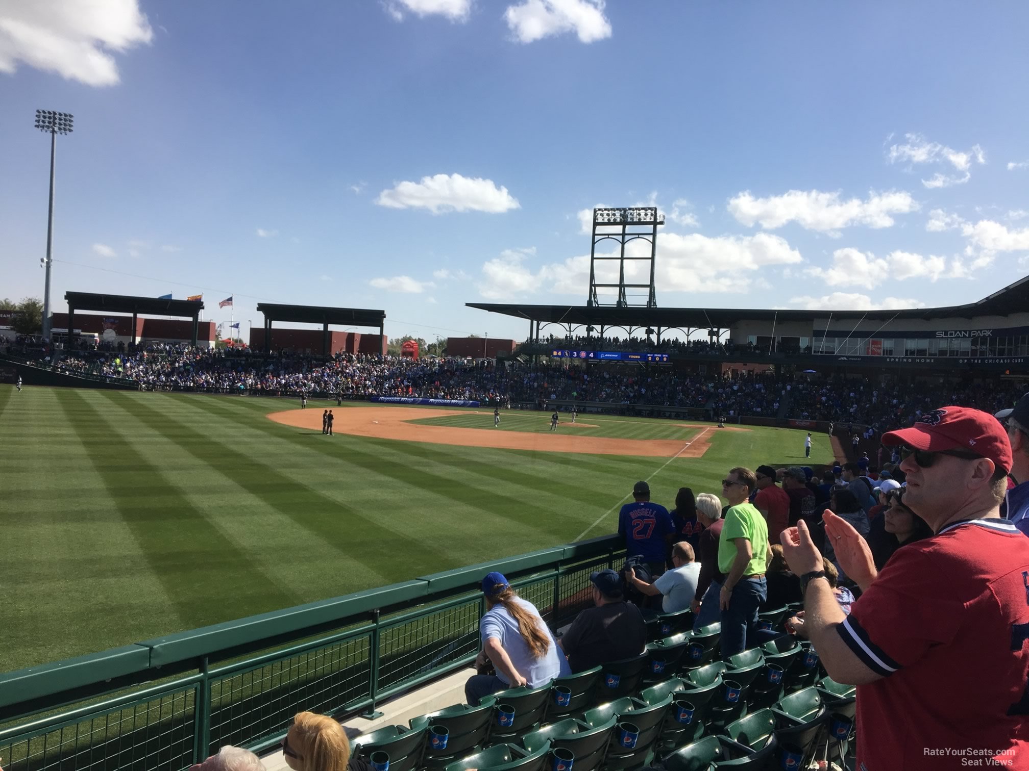 section 100, row 20 seat view  - sloan park