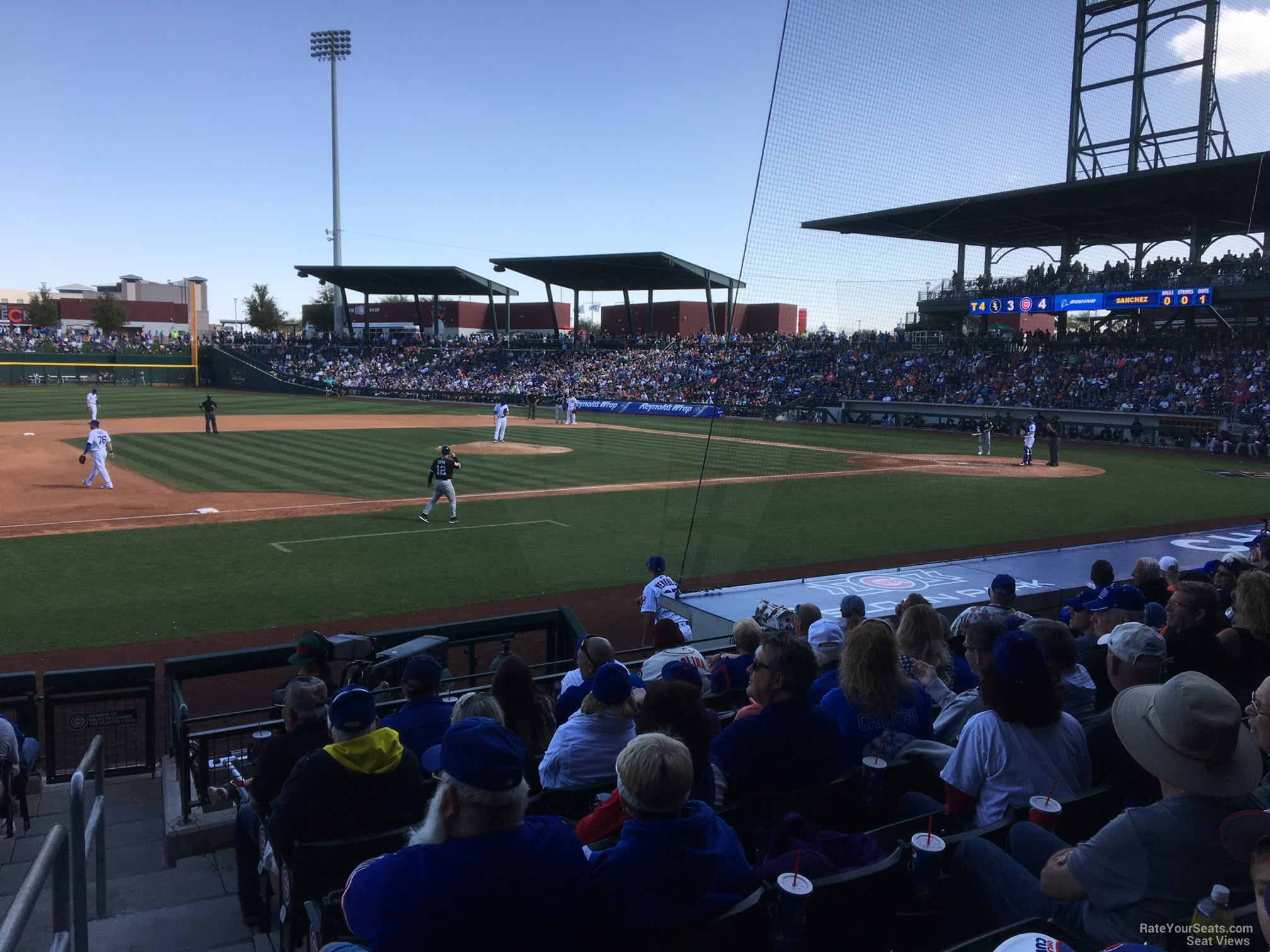 section 107, row 12 seat view  - sloan park