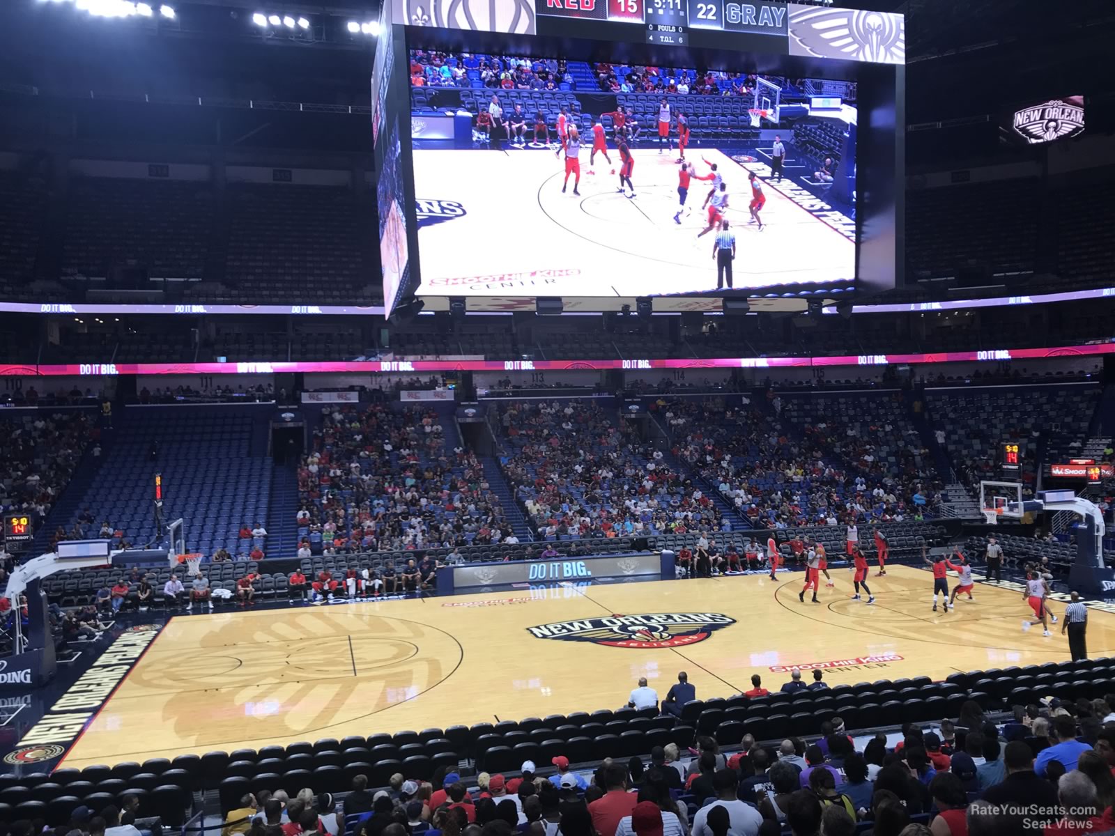 section 101, row 20 seat view  for basketball - smoothie king center