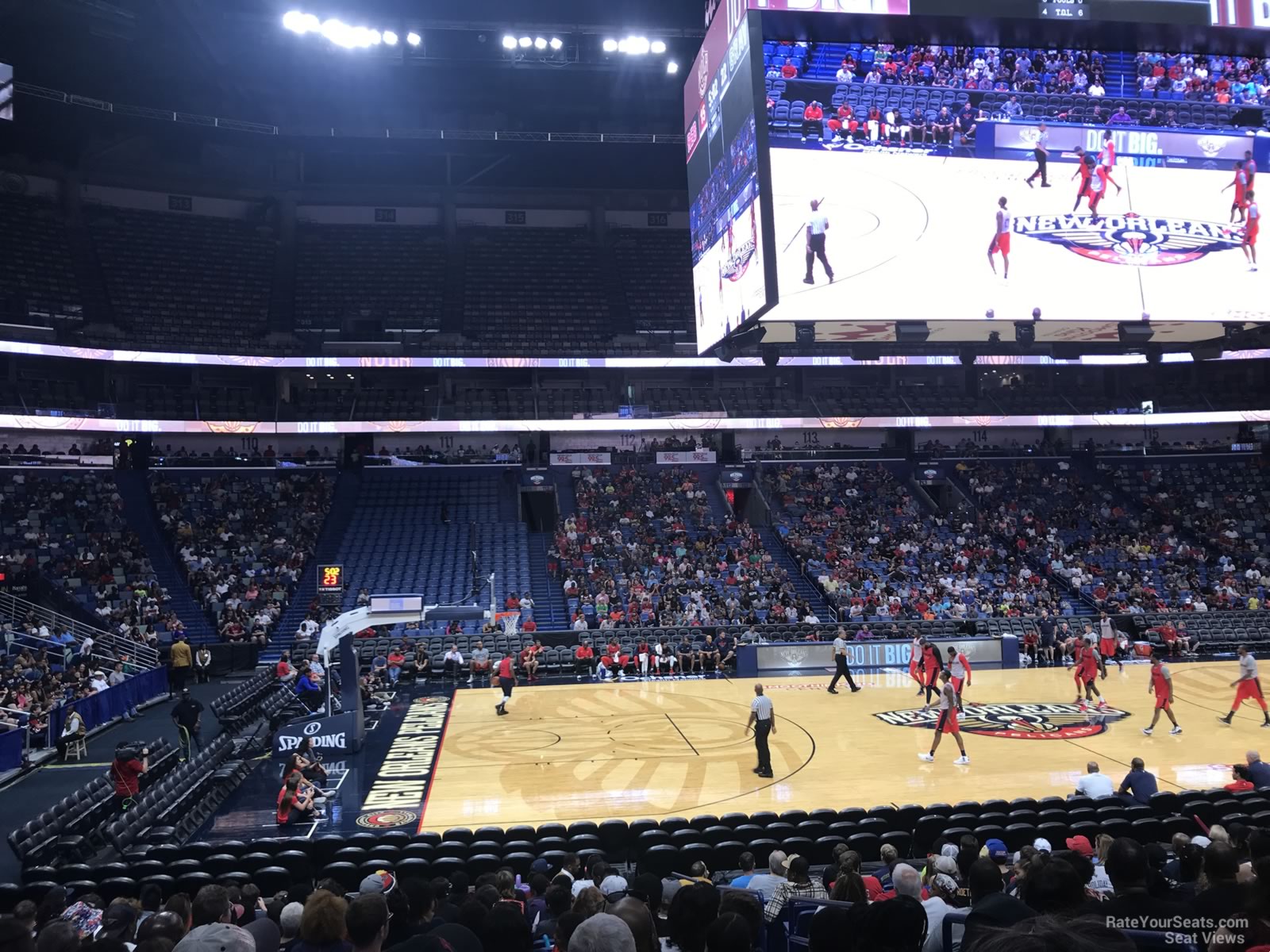 section 102, row 20 seat view  for basketball - smoothie king center