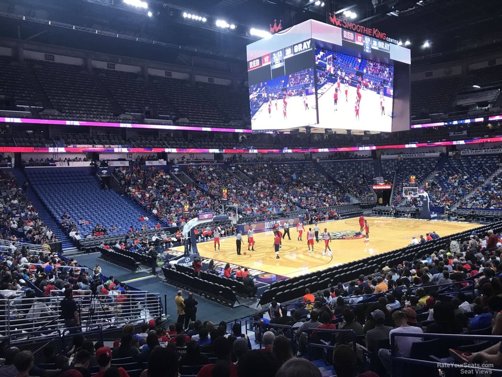 section 104, row 20 seat view  for basketball - smoothie king center