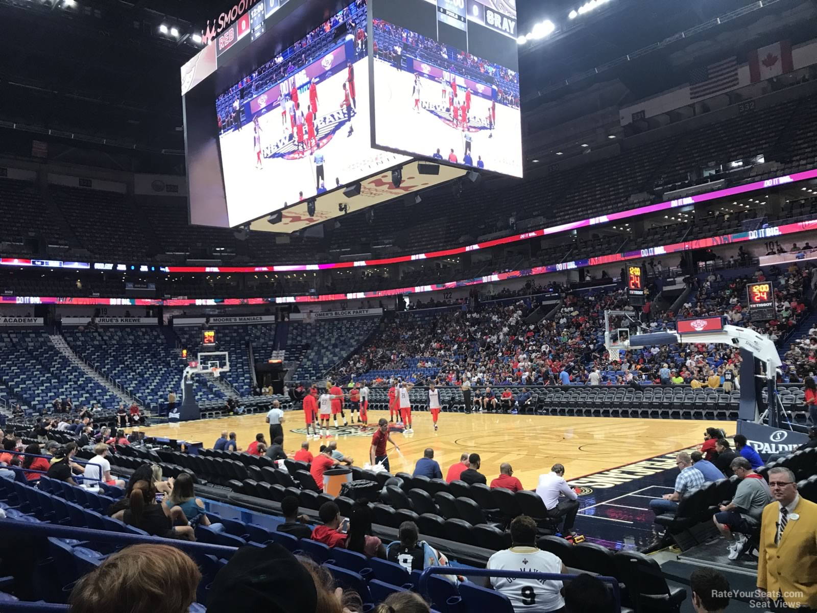 section 110, row 9 seat view  for basketball - smoothie king center