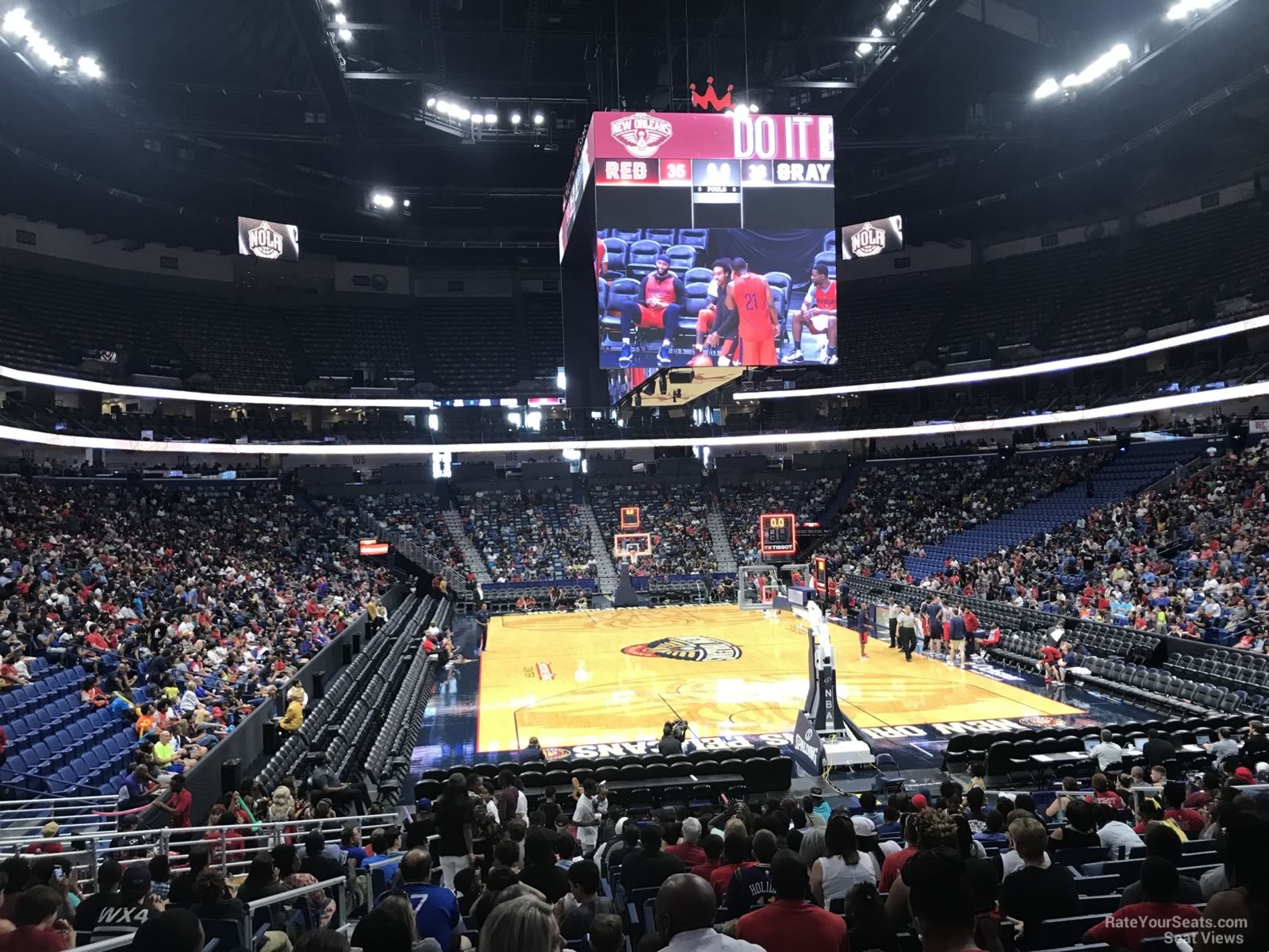 section 119, row 20 seat view  for basketball - smoothie king center