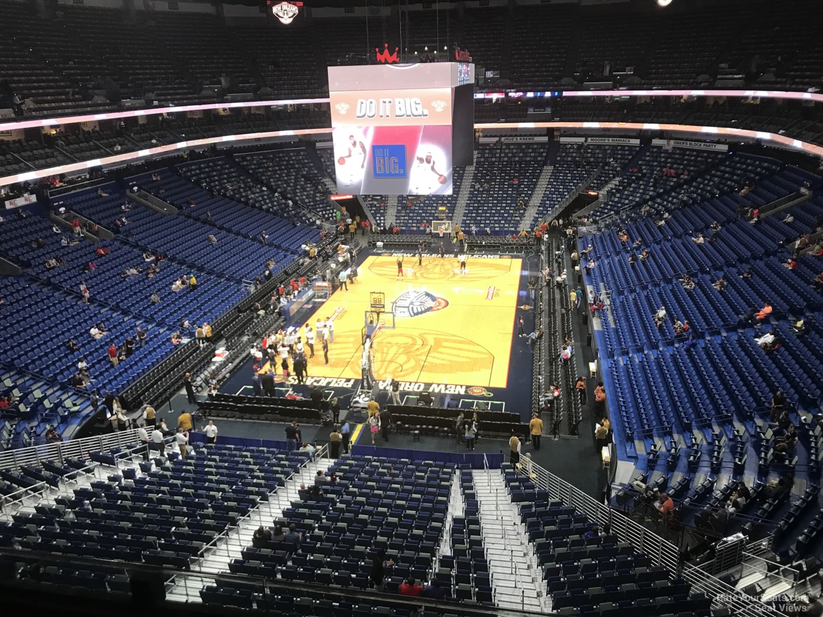 section 307, row 5 seat view  for basketball - smoothie king center