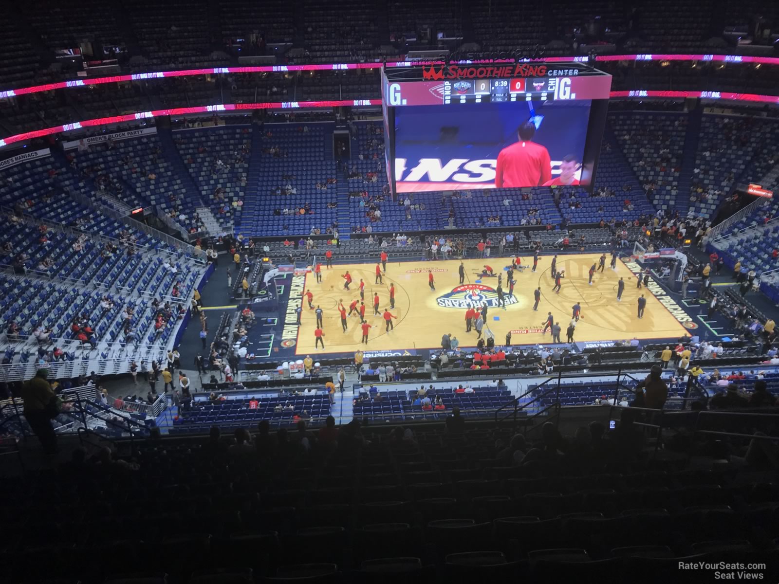 section 317, row 16 seat view  for basketball - smoothie king center