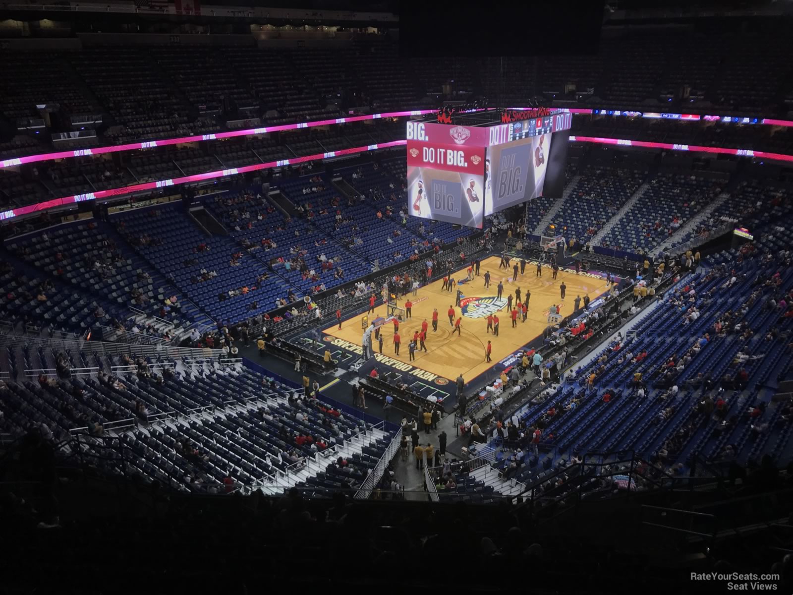 section 321, row 16 seat view  for basketball - smoothie king center